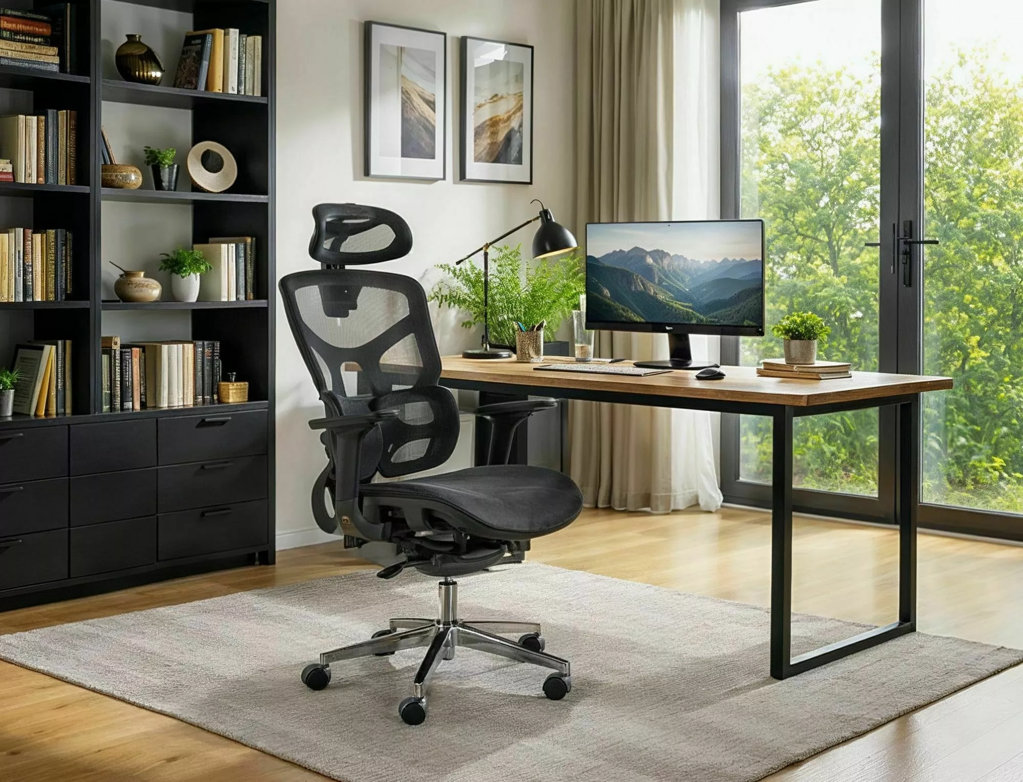 Kancelárska stolička EQ-1, čierna