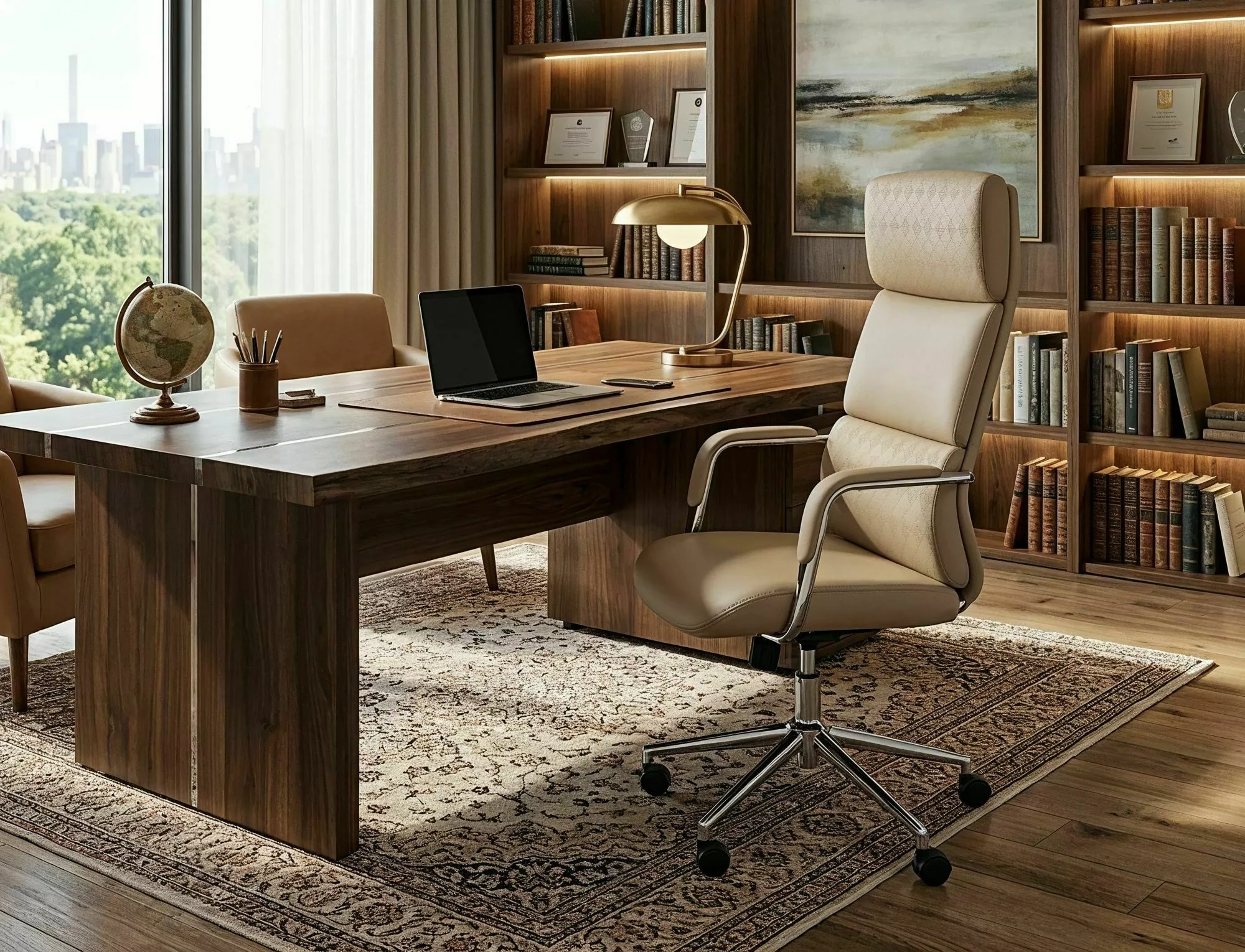 Kancelárska stolička Q-03, béžová