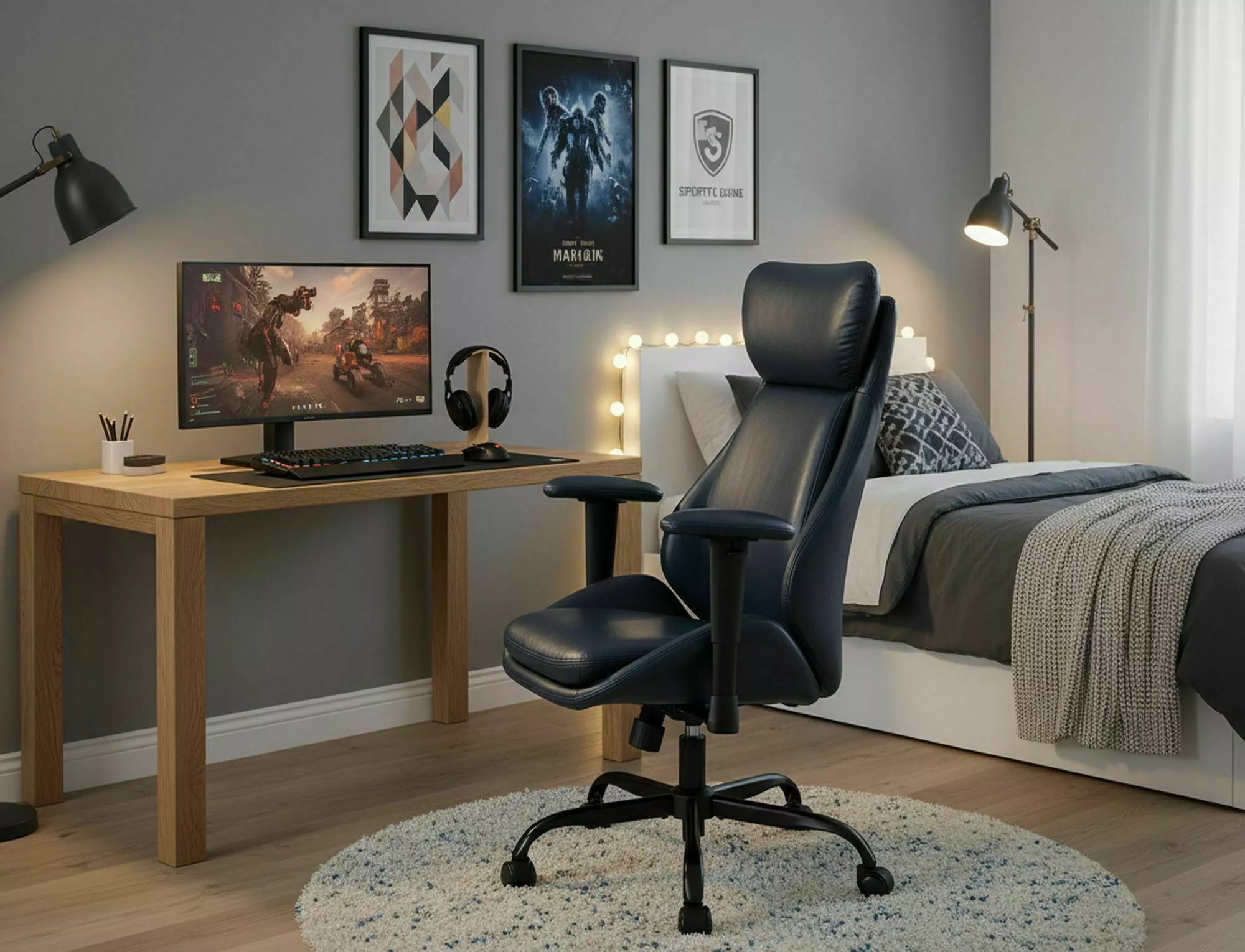 Kancelárska stolička Q-092, čierna