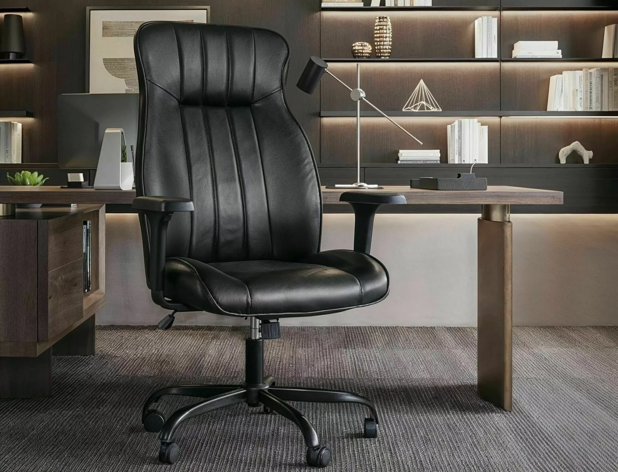 Kancelárska stolička Q-093, čierna