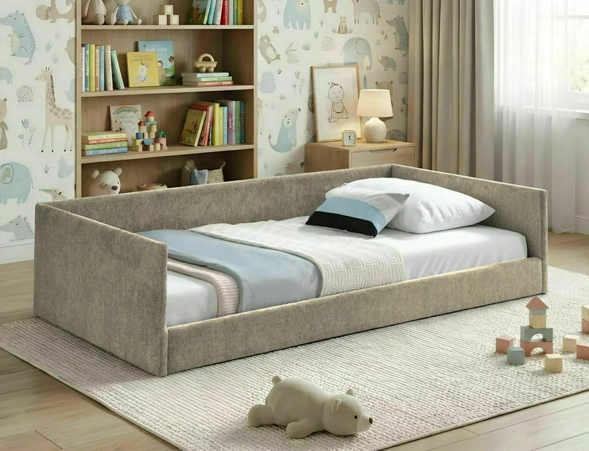 Posteľ 90x180 Leo Raven, tmavá béžová