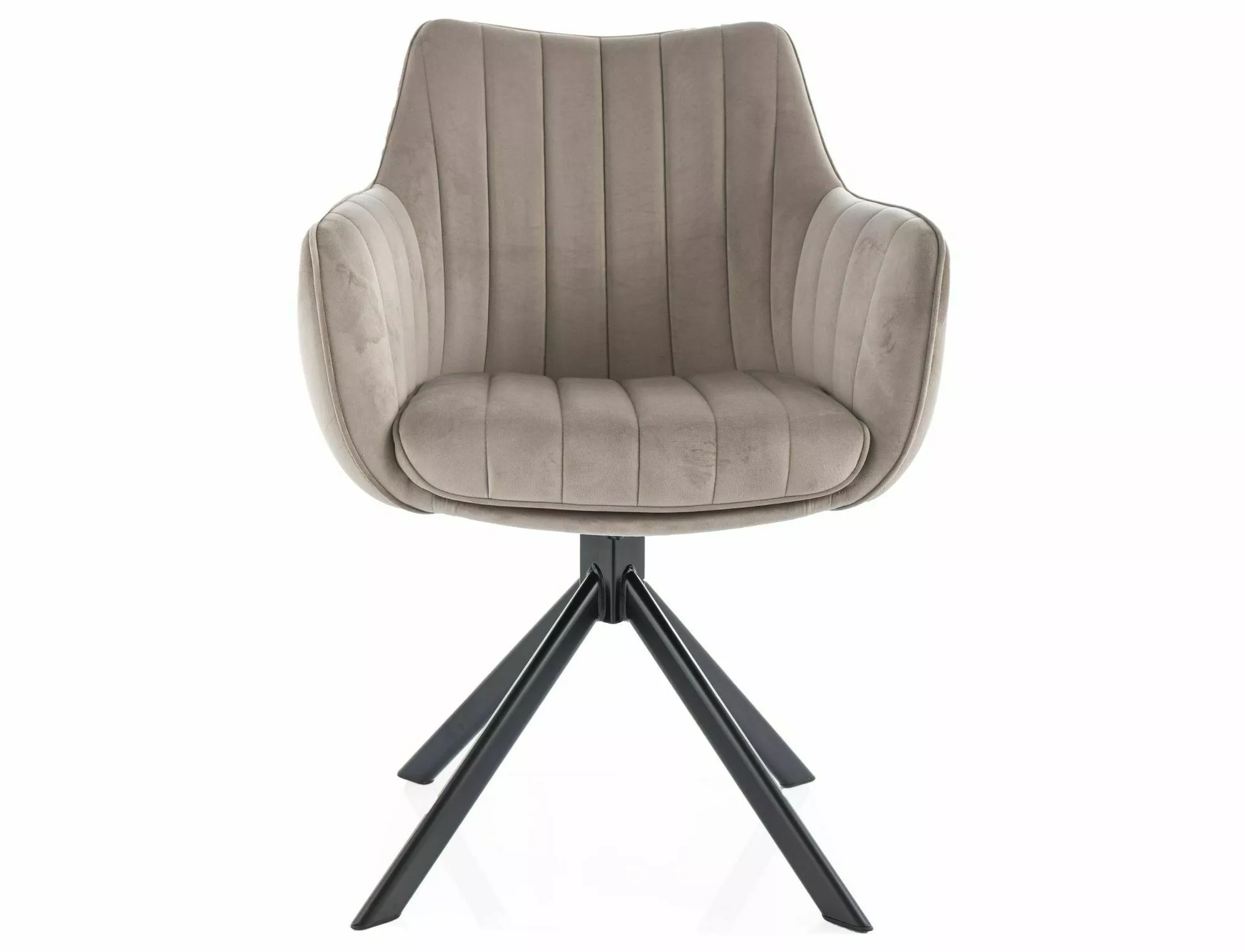 AZALIA VELVET kreslo, Bluvel 40 tm.béžová/nohy čierny mat