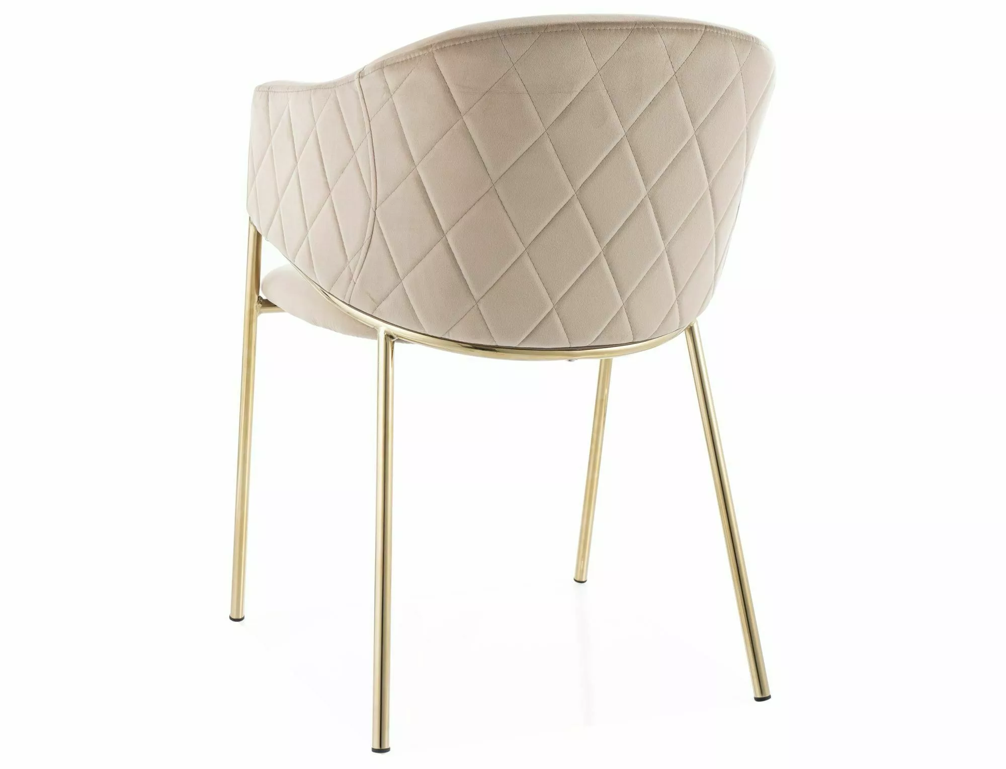 BONO VELVET stolička, BLUVEL 28 béžová/ nohy zlaté