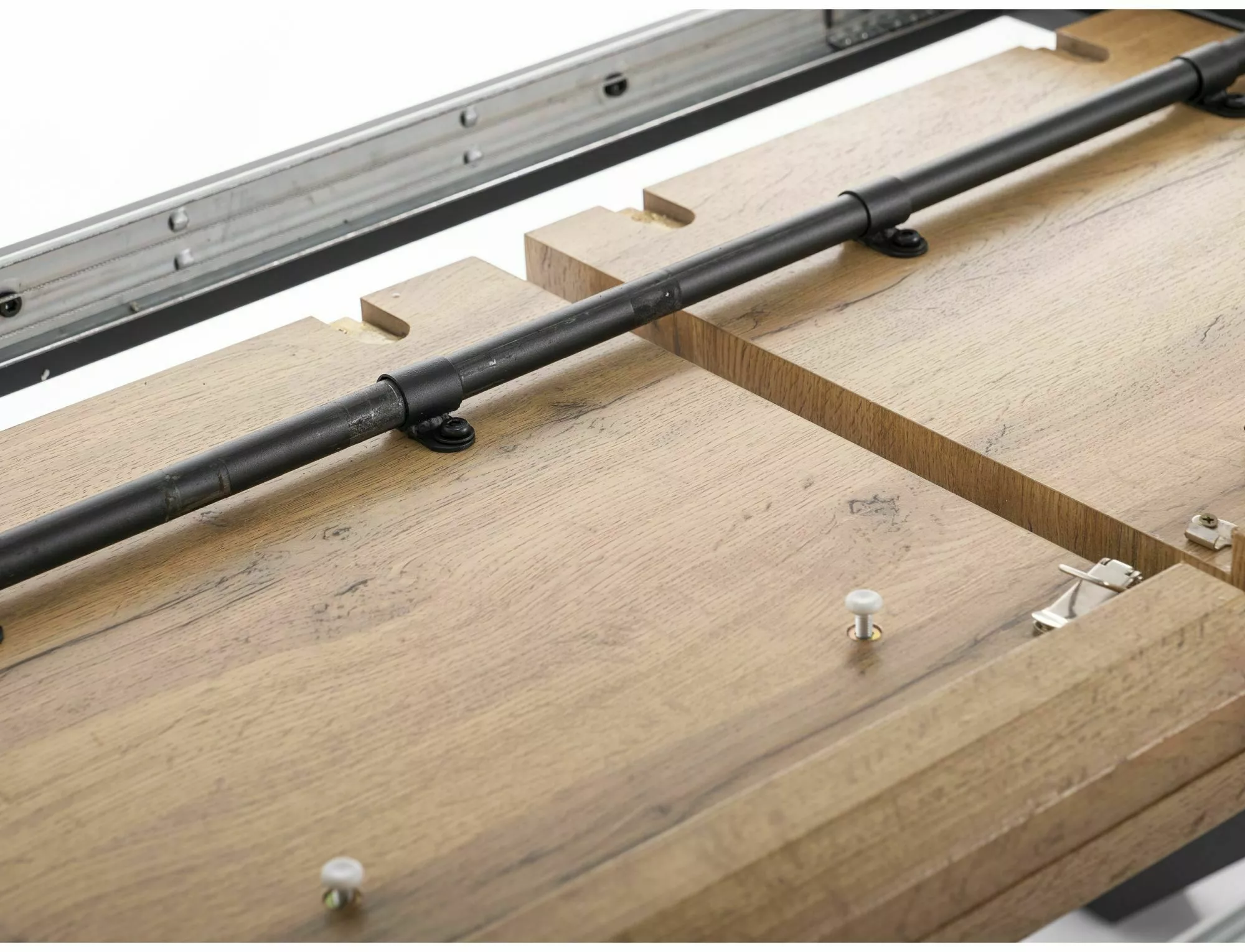 UMBERTO II stôl jedálenský 160(240)x90 cm, dýha dub artisan/čierna