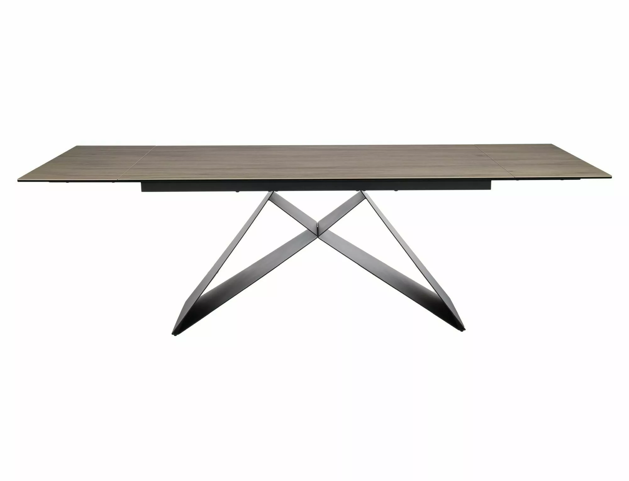 WESTIN CERAMIC stôl jedálenský (160-240)X90, sv.hnedá SABBIA/čierna - NA SKLADE!