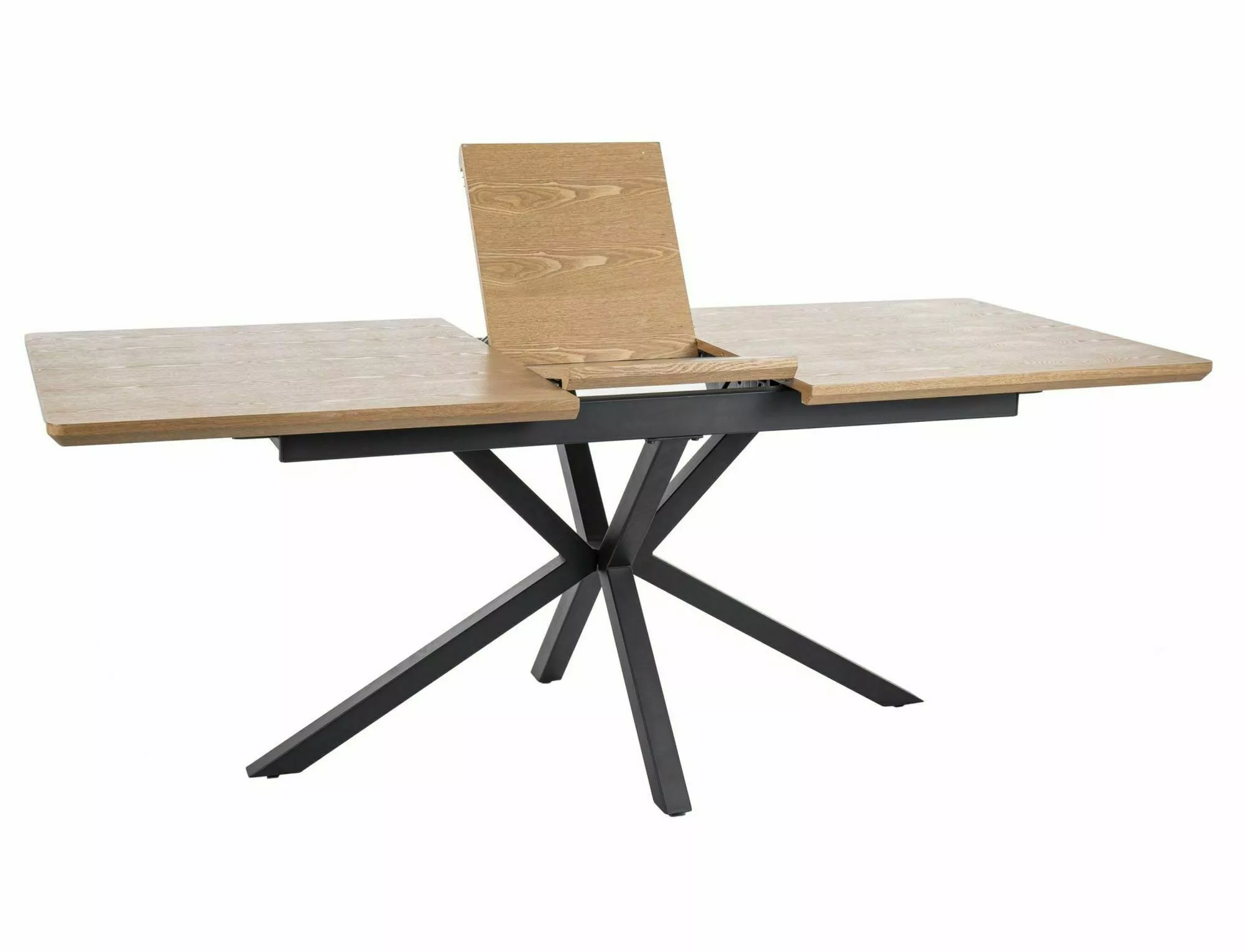 LOGAN stôl jedálenský, 160(200)x90, dub/čierna - NA SKLADE! 