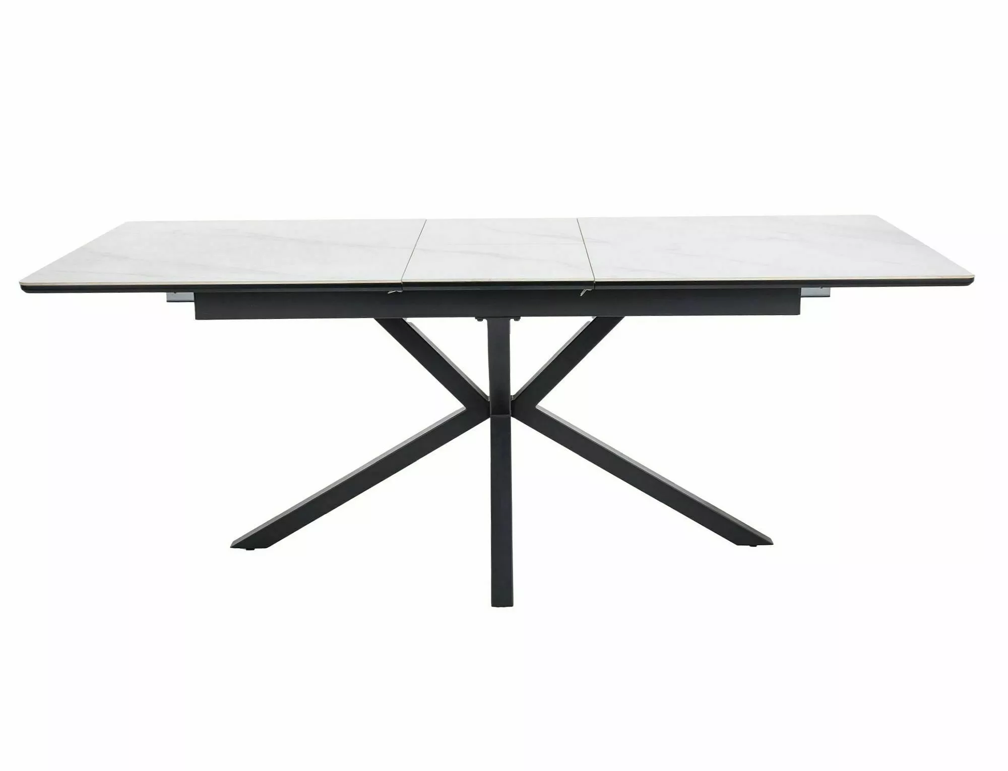 LOGAN CERAMIC stôl jedálenský, 160(200)x90, biela/čierna