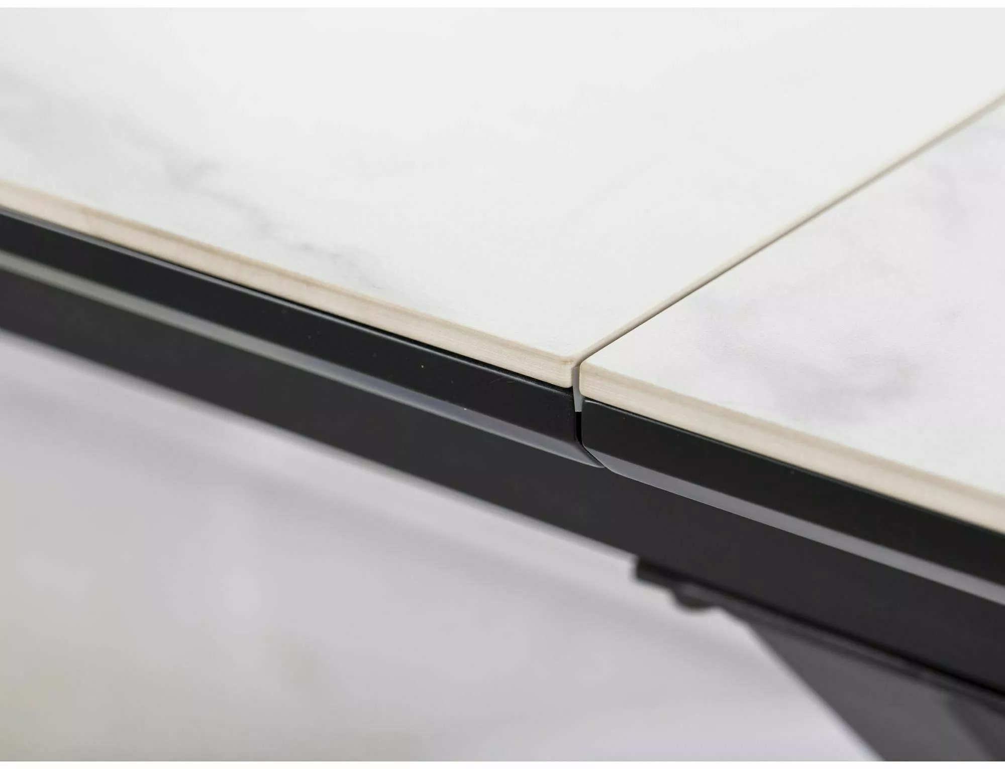 LOGAN CERAMIC stôl jedálenský, 160(200)x90, biela/čierna