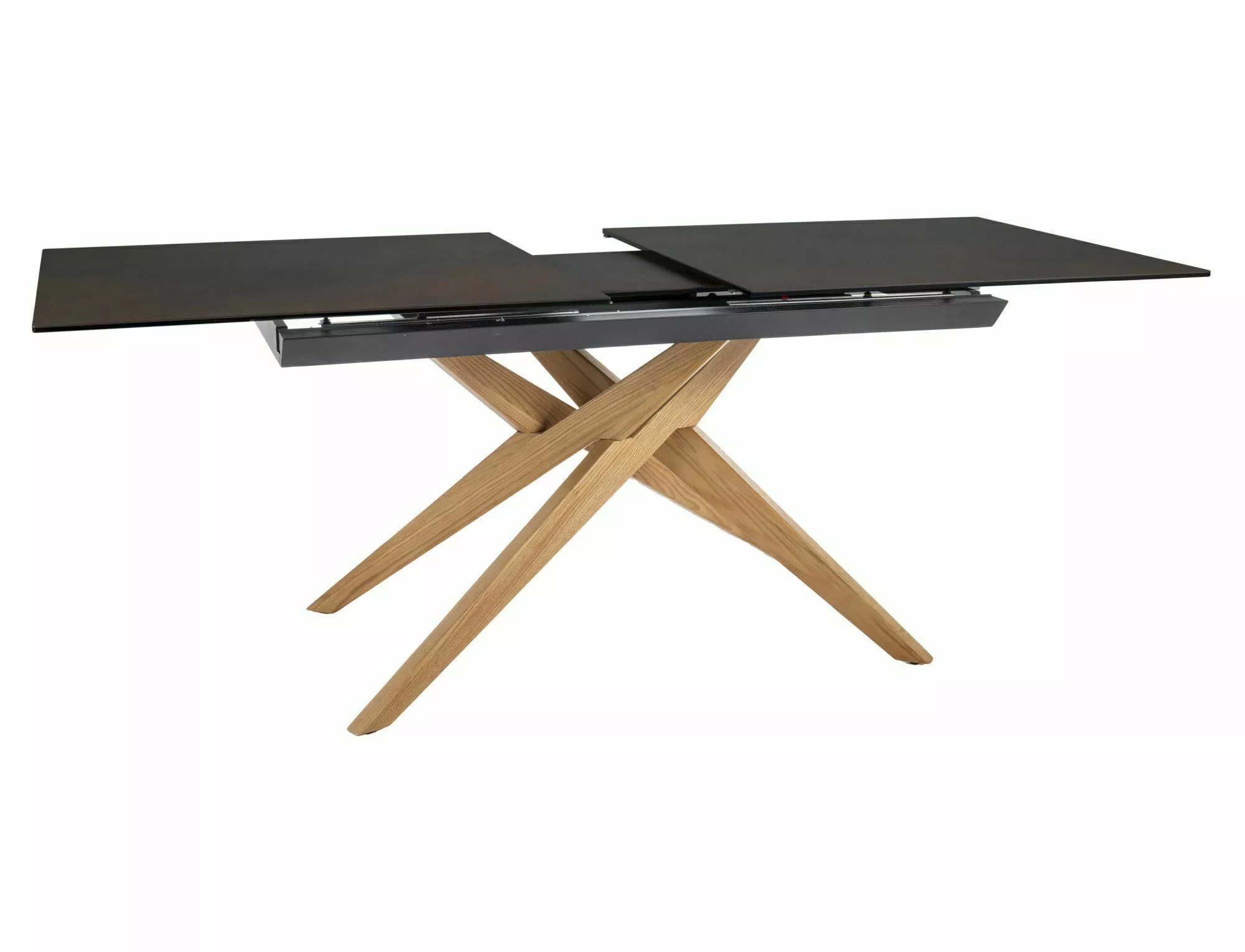 LORETO CERAMIC stôl jedálenský,180(230)X90, hnedá OSSIDO BRUNO/dub