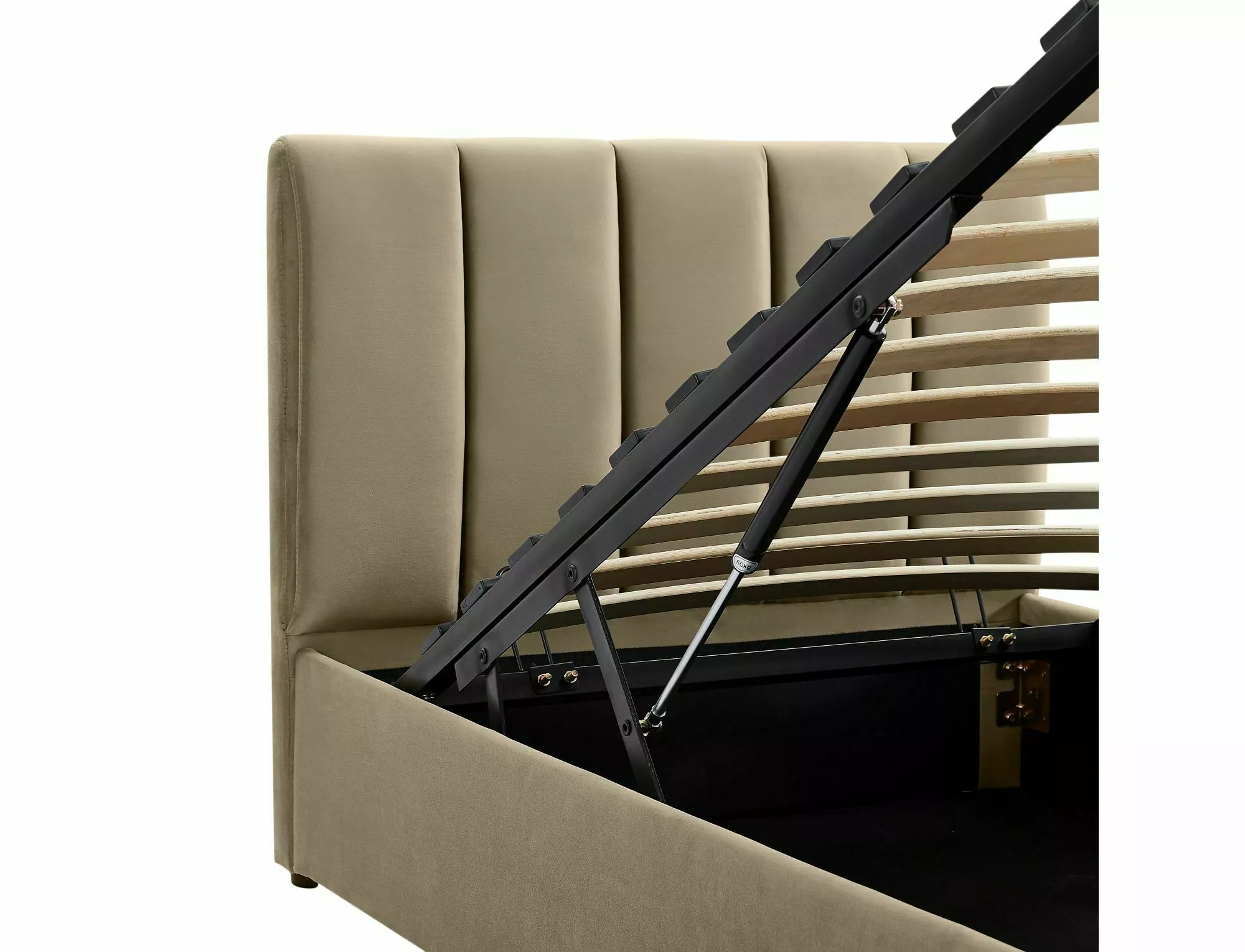 MONTREAL VELVET 90x200 cm posteľ s roštom, BLUVEL 28 béžová 