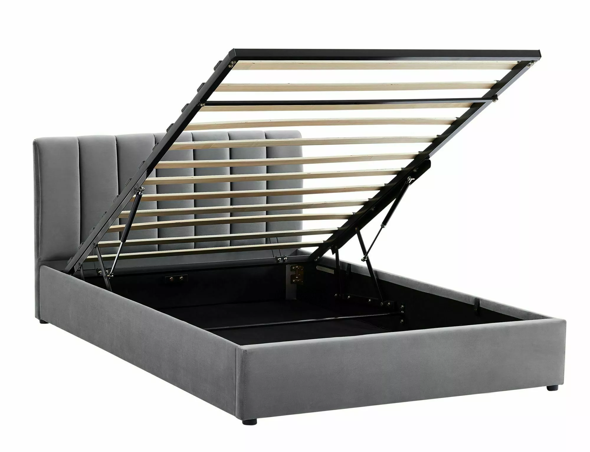 MONTREAL VELVET 120x200 cm posteľ s roštom, sivá tap.192