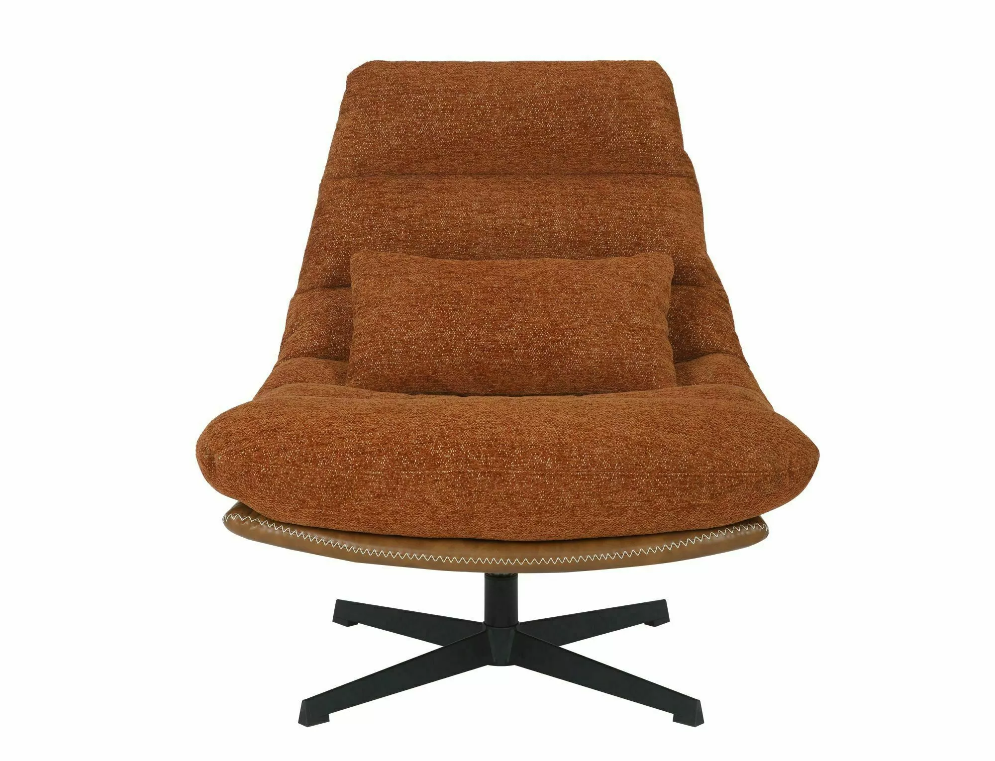 FELICIA RAVEN kreslo, škoricová 44/ ekokoža hnedá tap.233