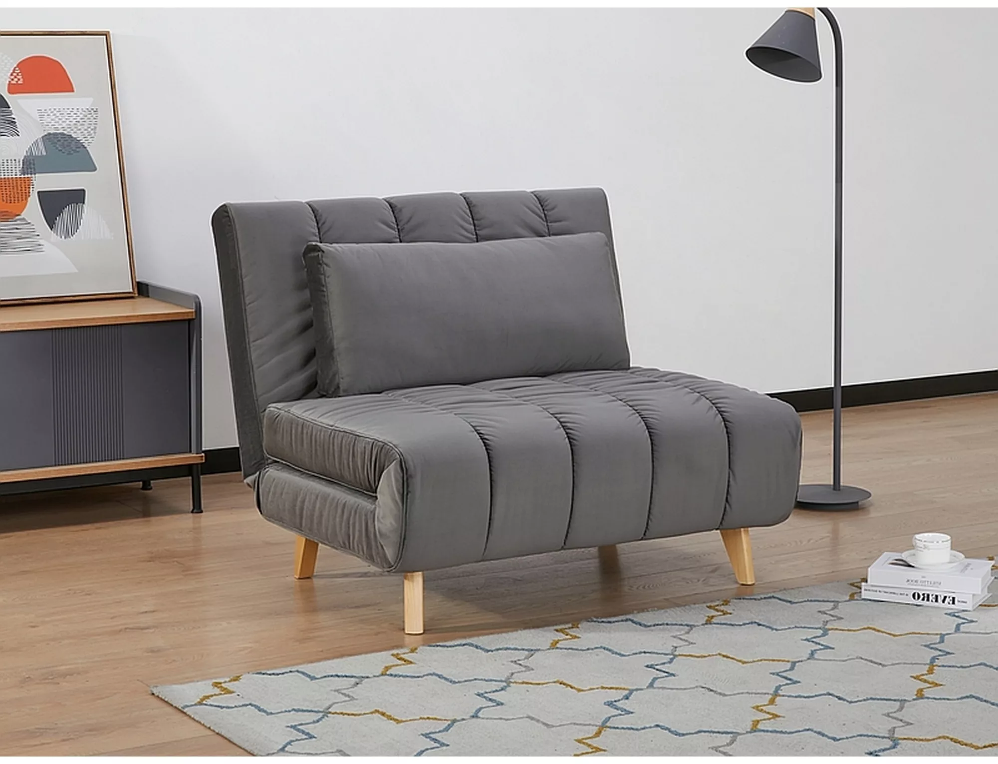 Kreslo BILLY VELVET šedá TAP.139/BUK