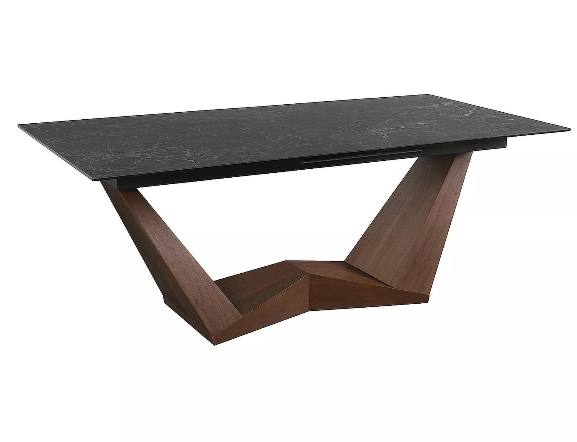 Jedálenský stôl BONUCCI CERAMIC ČIERNA NERO GRECO/ORECH (200-250)X98