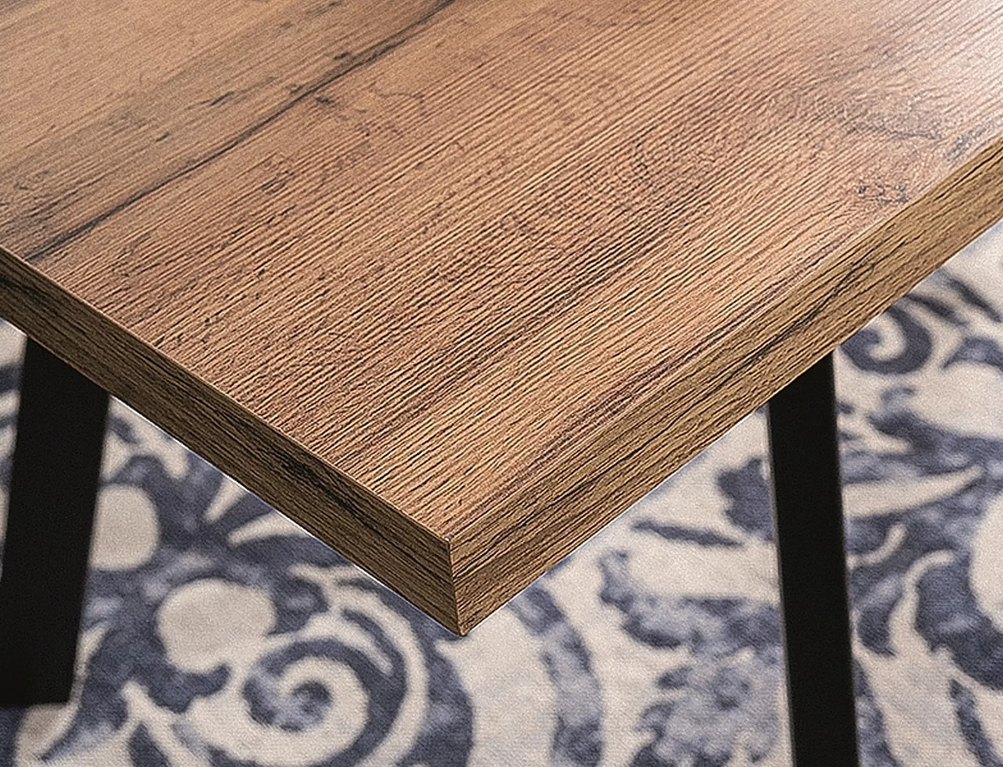 BRICK jedálenský stôl, dub artisan/ČIERNA 120(160)X80 - NA SKLADE!