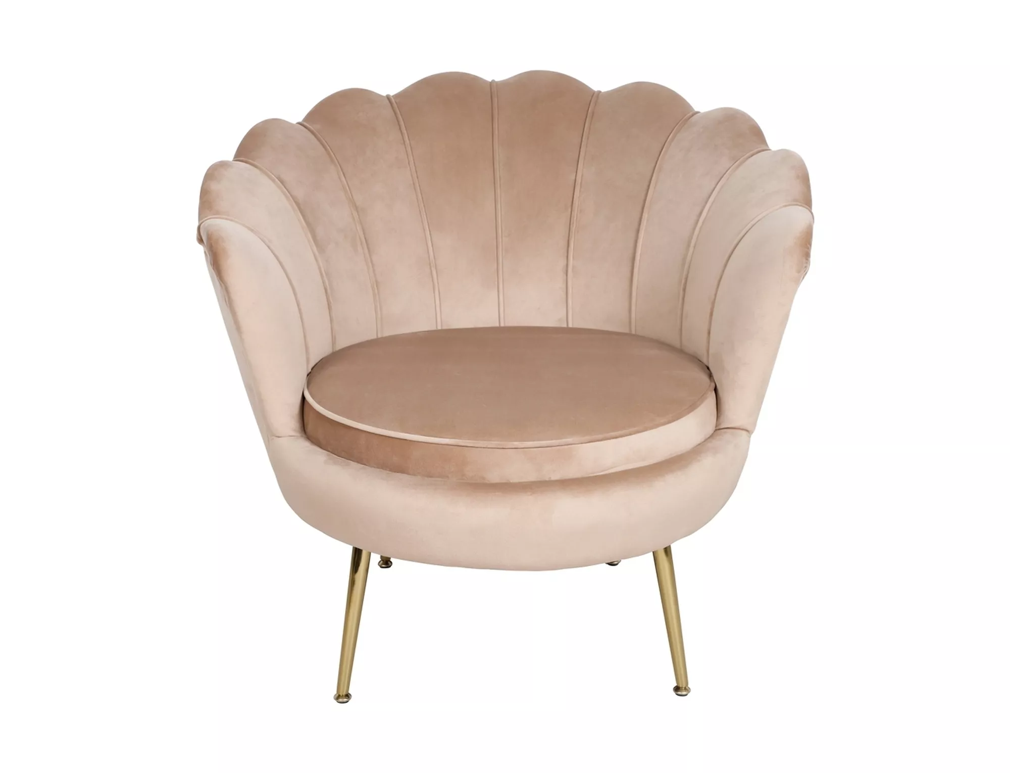 CAMELLIA 1 VELVET kreslo, BÉŽOVÁ BLUVEL 28/ZLATÁ - NA SKLADE!