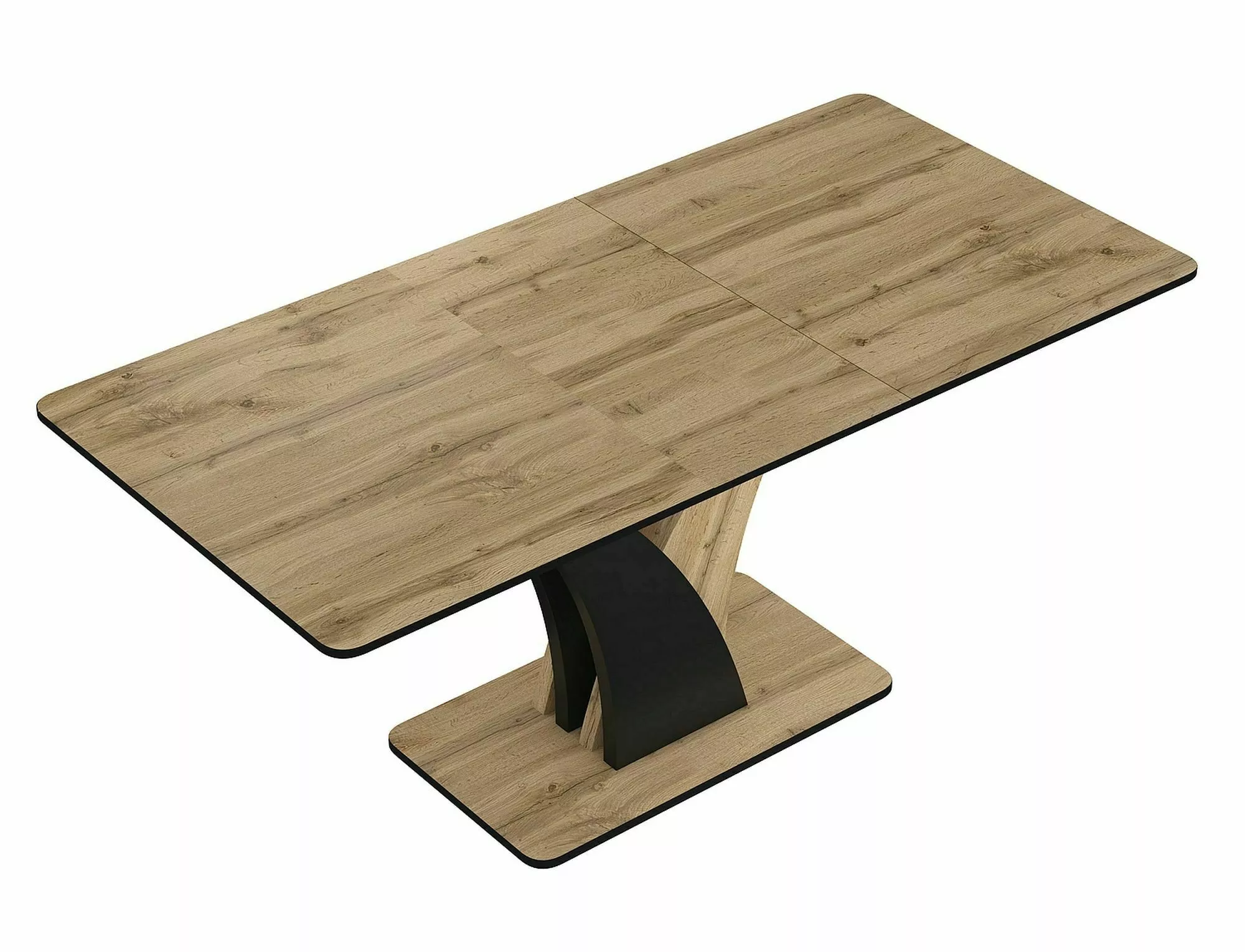 Jedálenský stôl VENTO, dub artisan / ČIERNA 120(160)X68 - NA SKLADE!