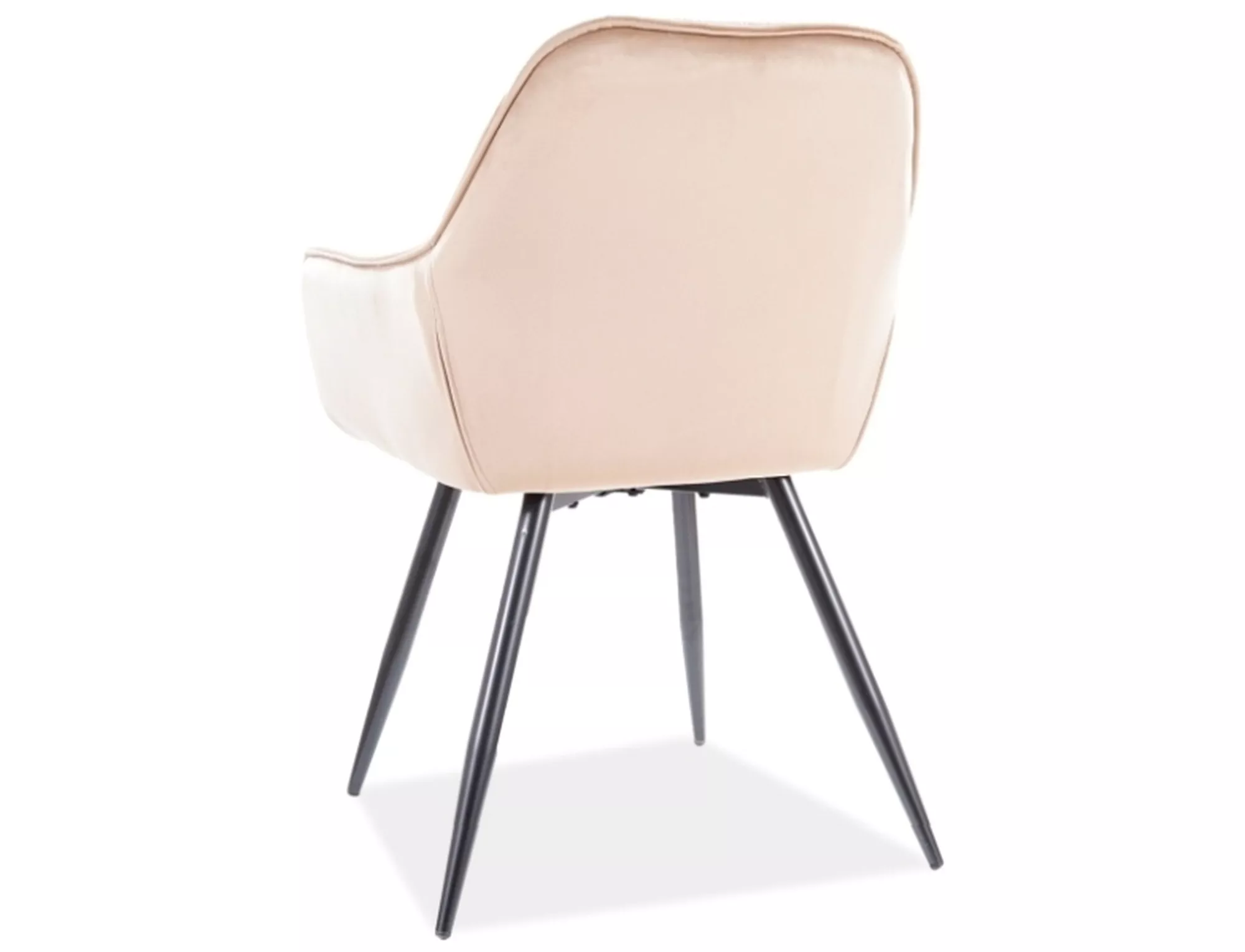 Jedálenská stolička CHERRY VELVET čierna konštrukcia/béžová BLUVEL 28