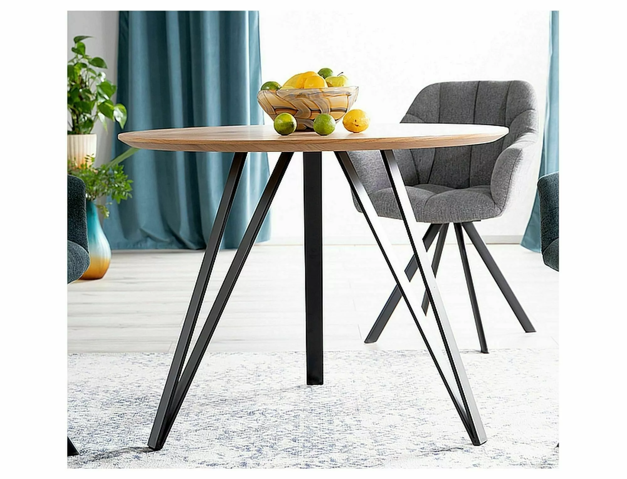 Stôl TETIS dub/čierna konštrukcia FI 100