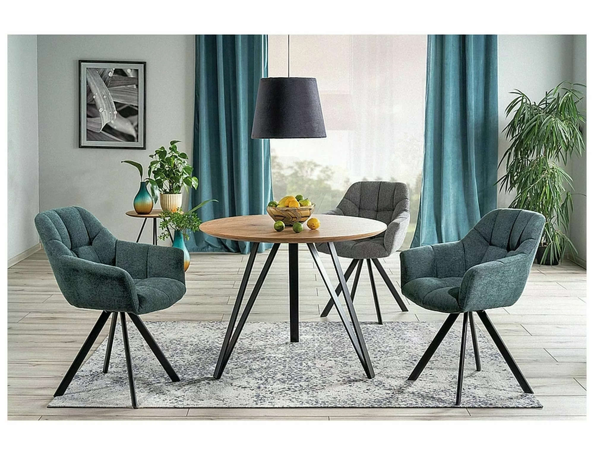 Stôl TETIS dub/čierna konštrukcia FI 100