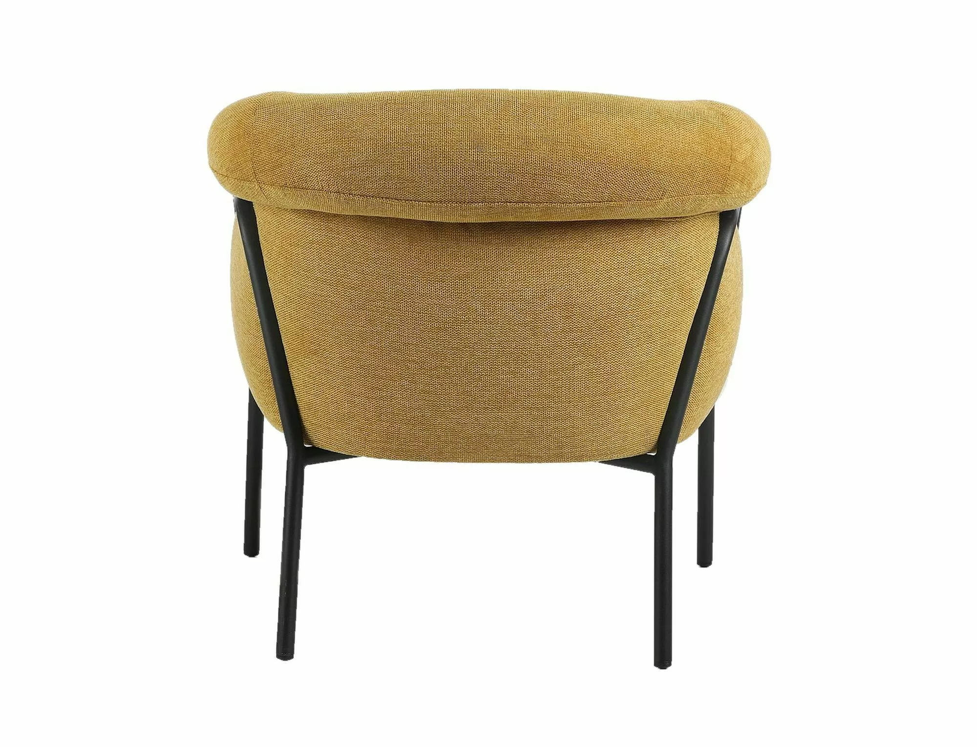 Kreslo CLOVER BREGO, ČIERNY RÁM/ CURRY 68