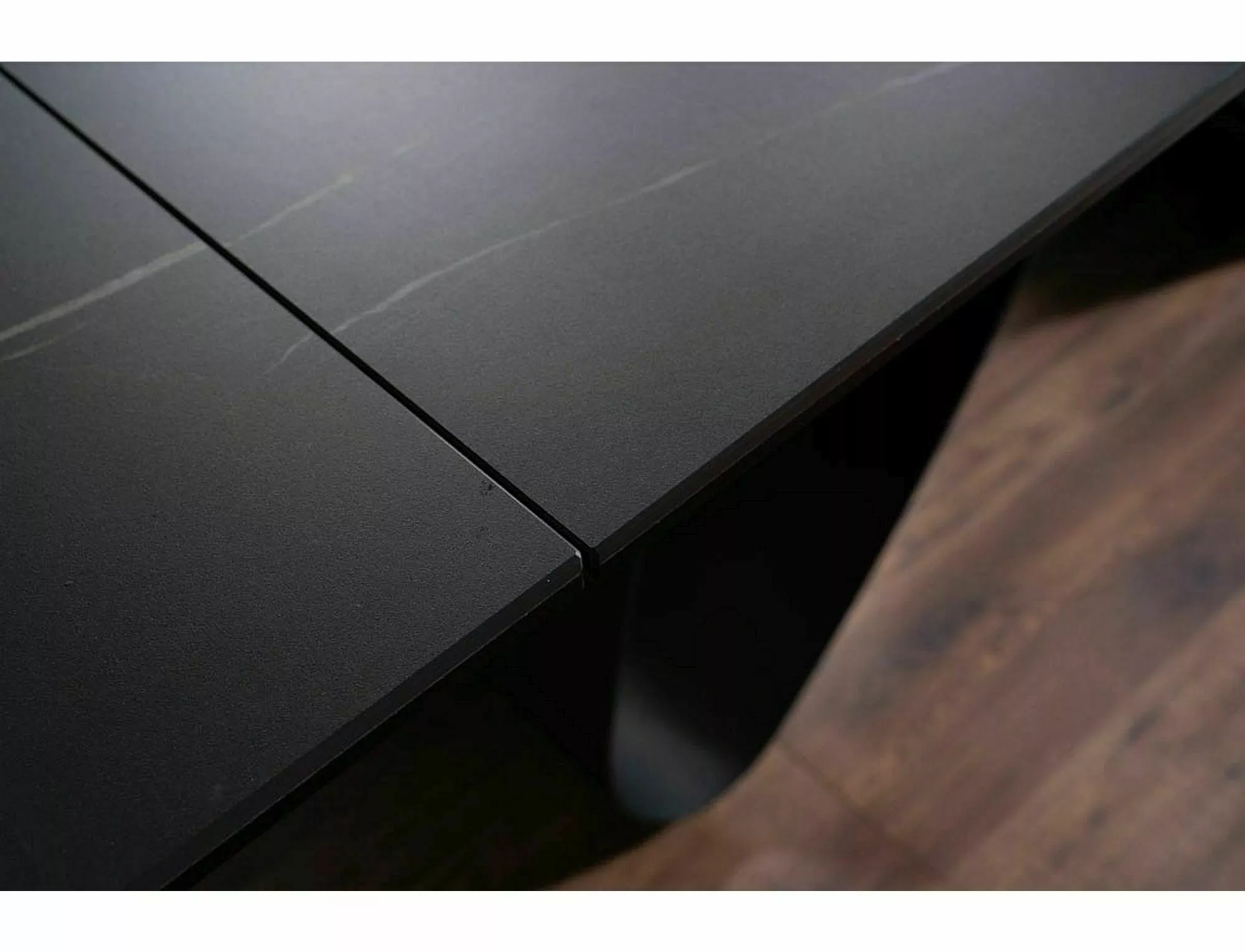 SALVADORE CERAMIC jedálenský stôl ČIERNA SAHARA NOIR/MAT ČIERNA (160-240)X90