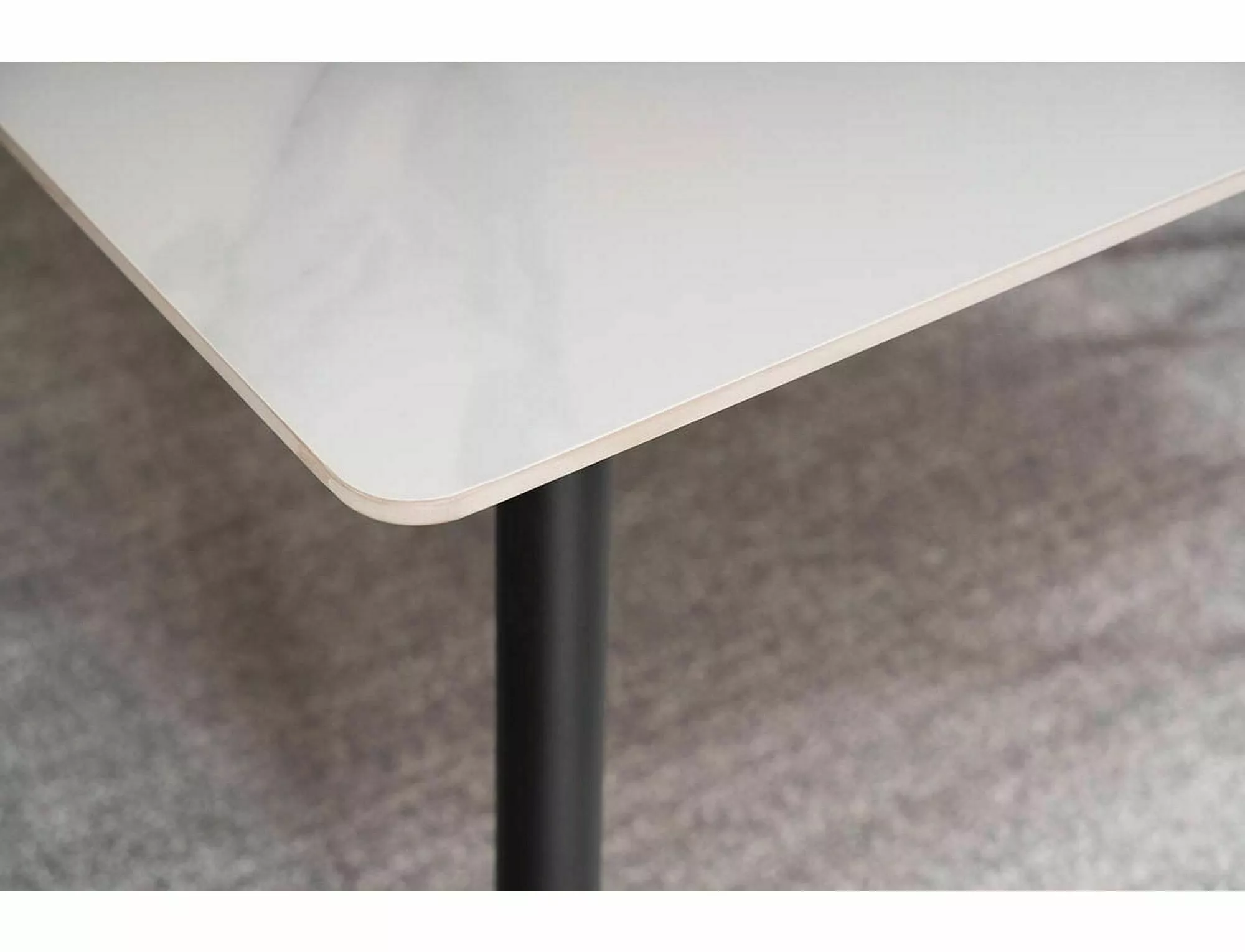 RION jedálenský stôl BIELY/čierny rám 130X70