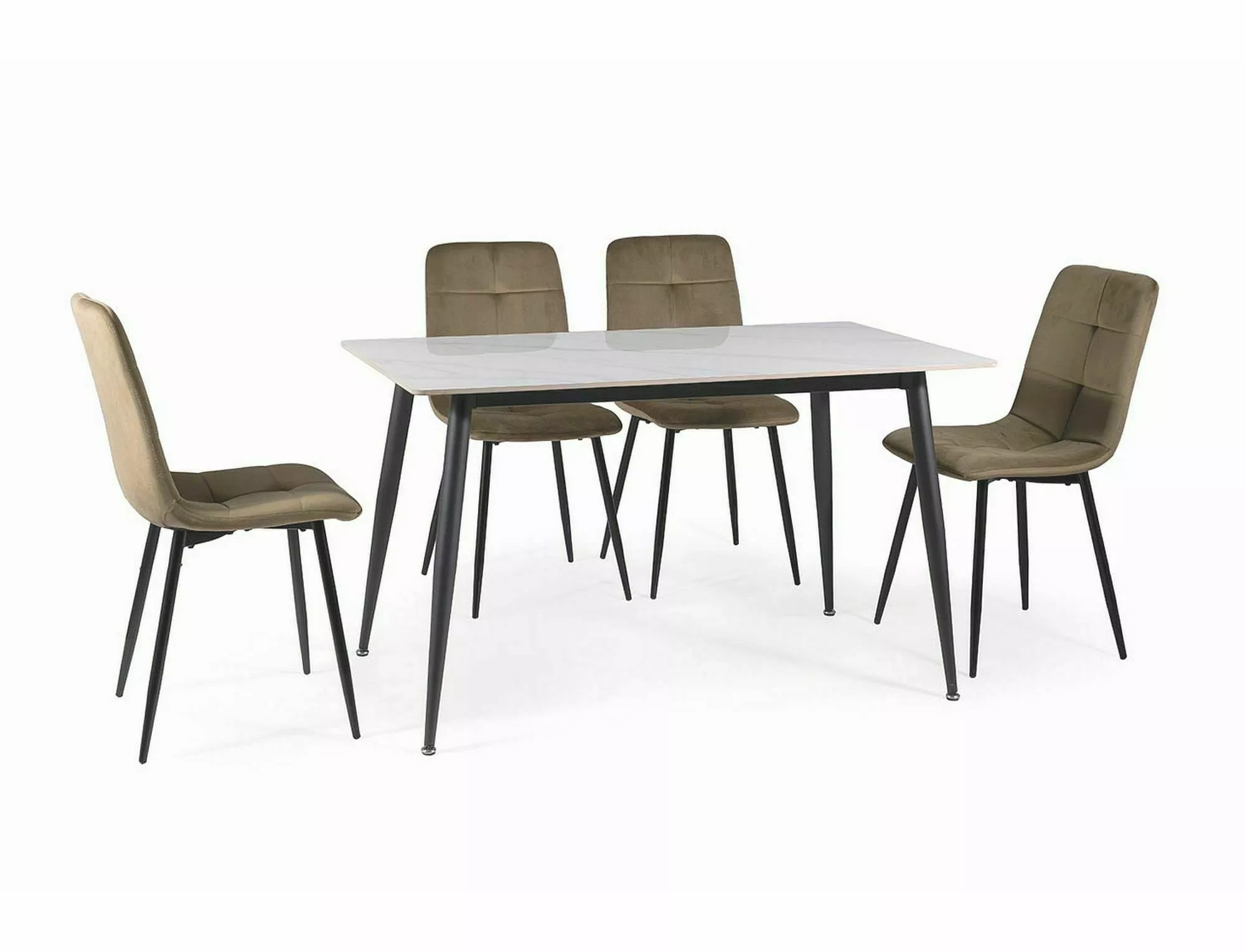 RION jedálenský stôl BIELY/čierny rám 130X70