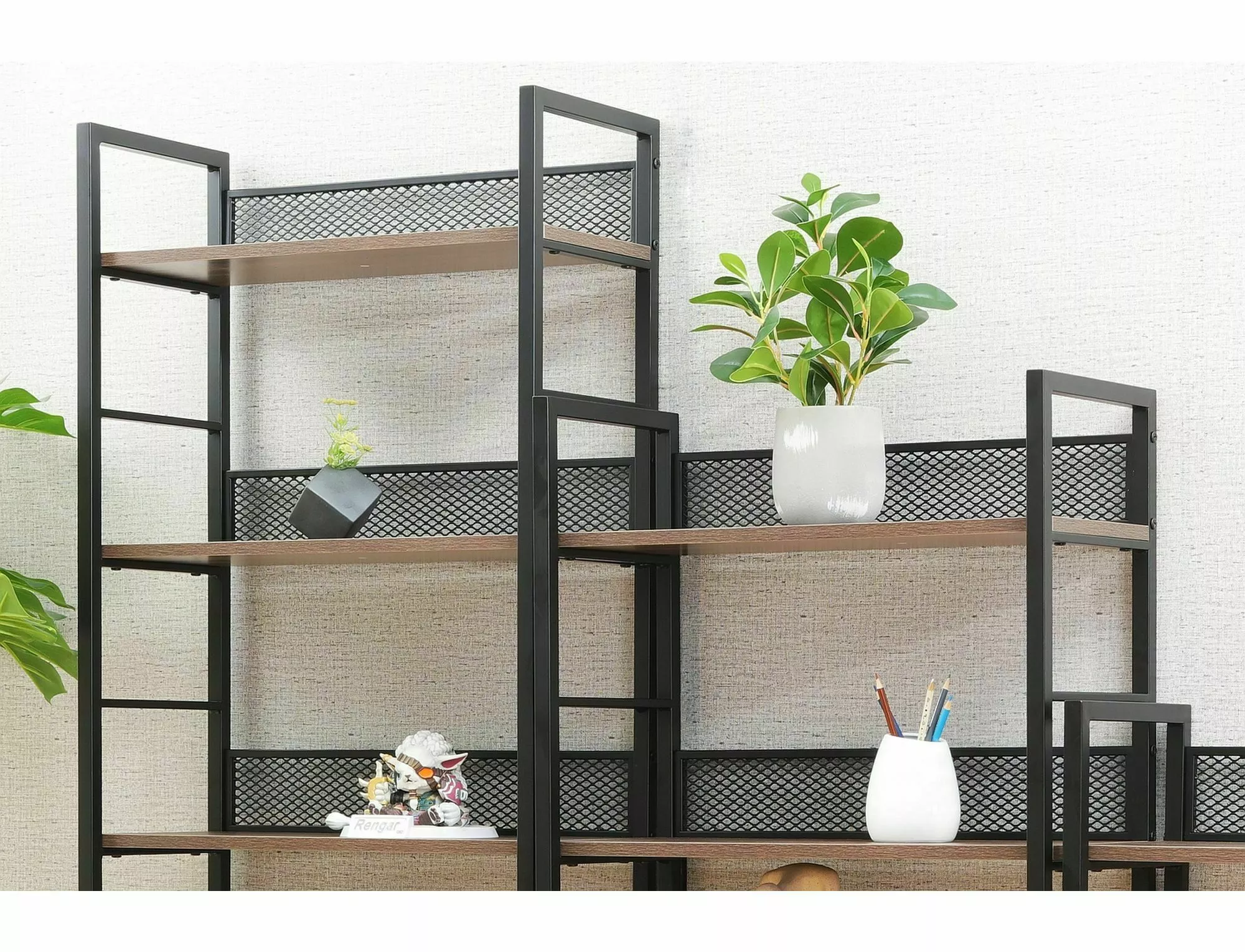 Regál R6 dub/ČIERNA