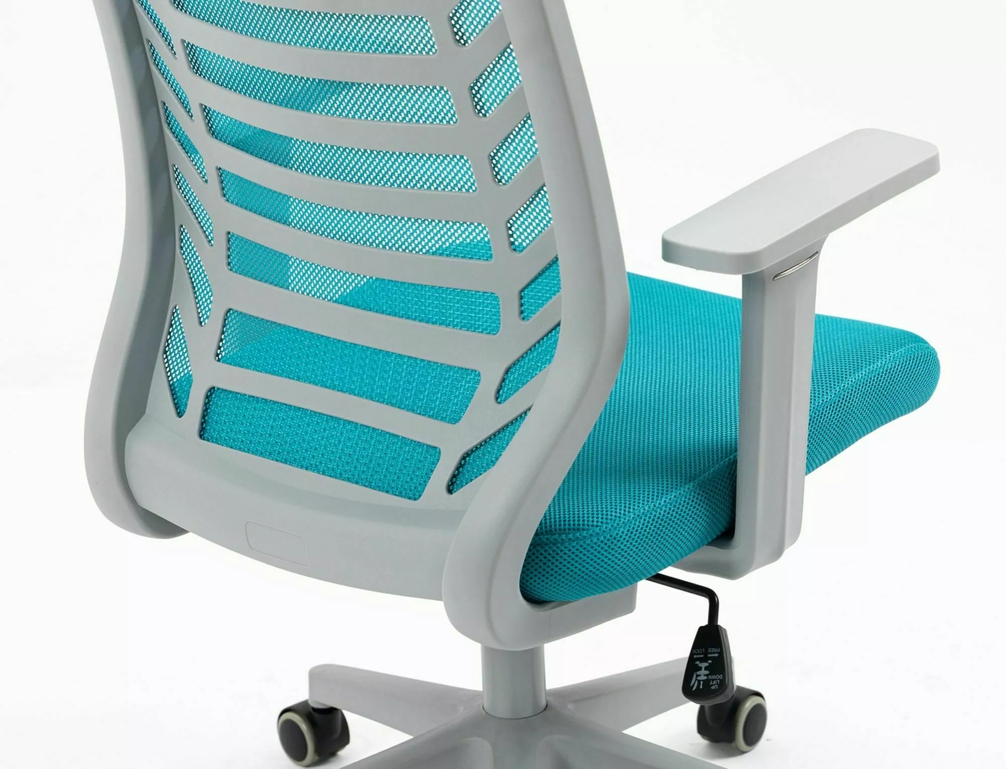 Q-320 kancelárske kreslo, RÁM MODRÝ/SIVÝ