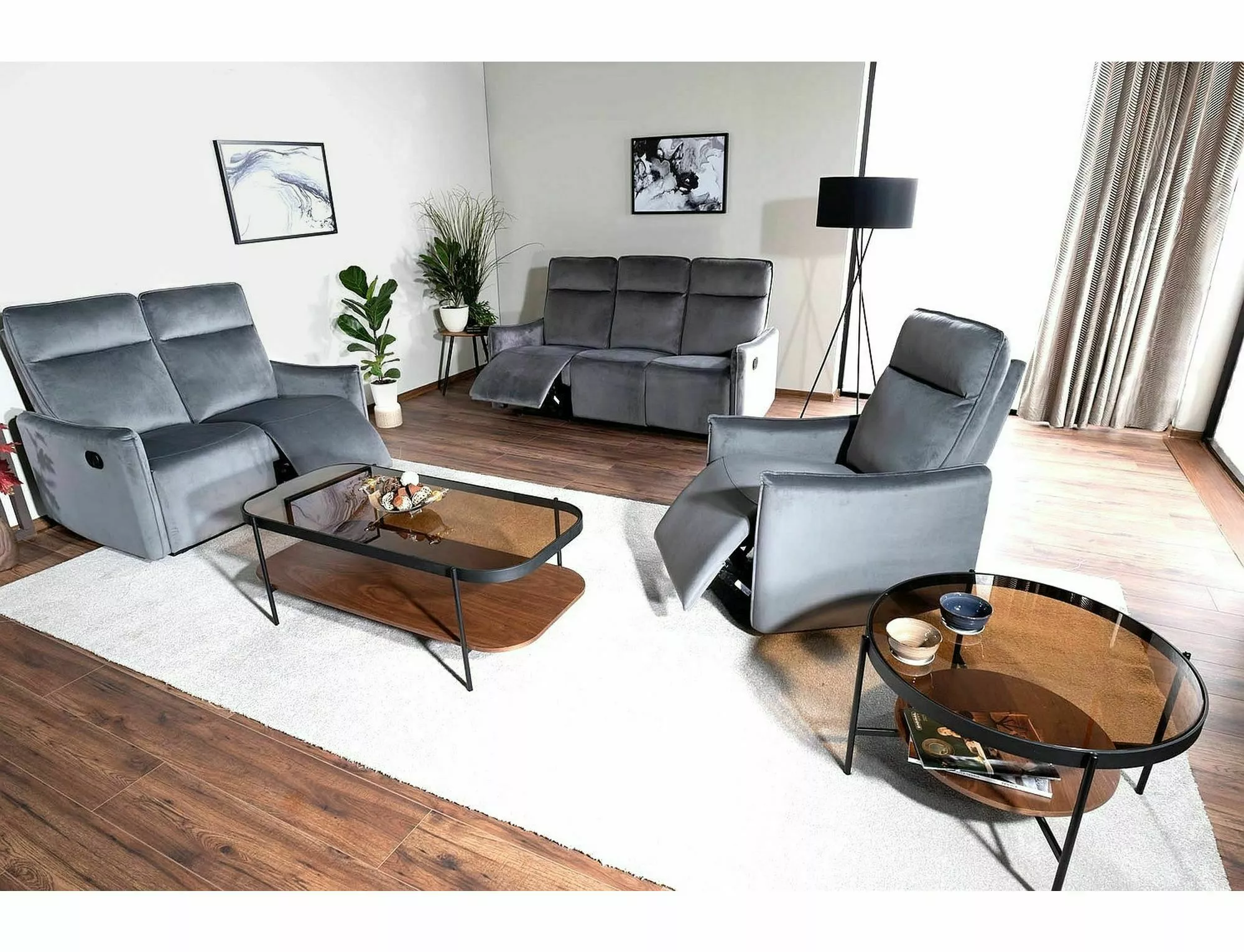 PRIMA B konferenčný stolík JANTAR/ORECH FI 74X43