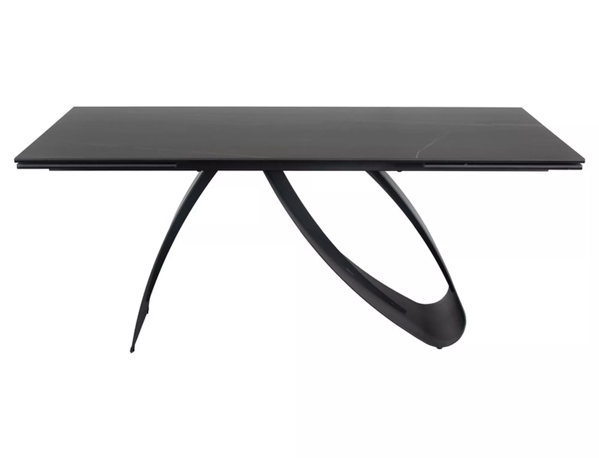 Jedálenský stôl DIUNA CERAMIC ČIERNA SAHARA NOIR/MAT ČIERNA (160-240)X90