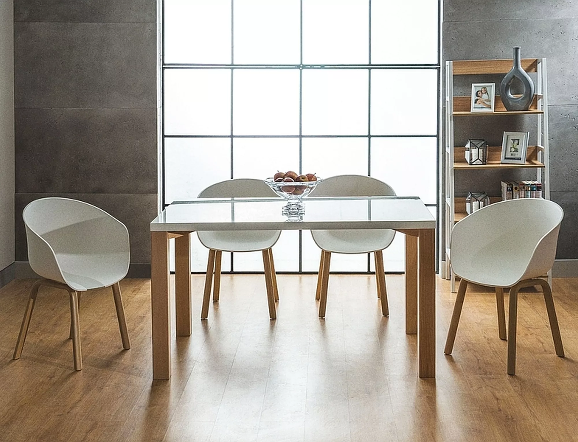 EGO jedálenská stolička, dub/BIELA