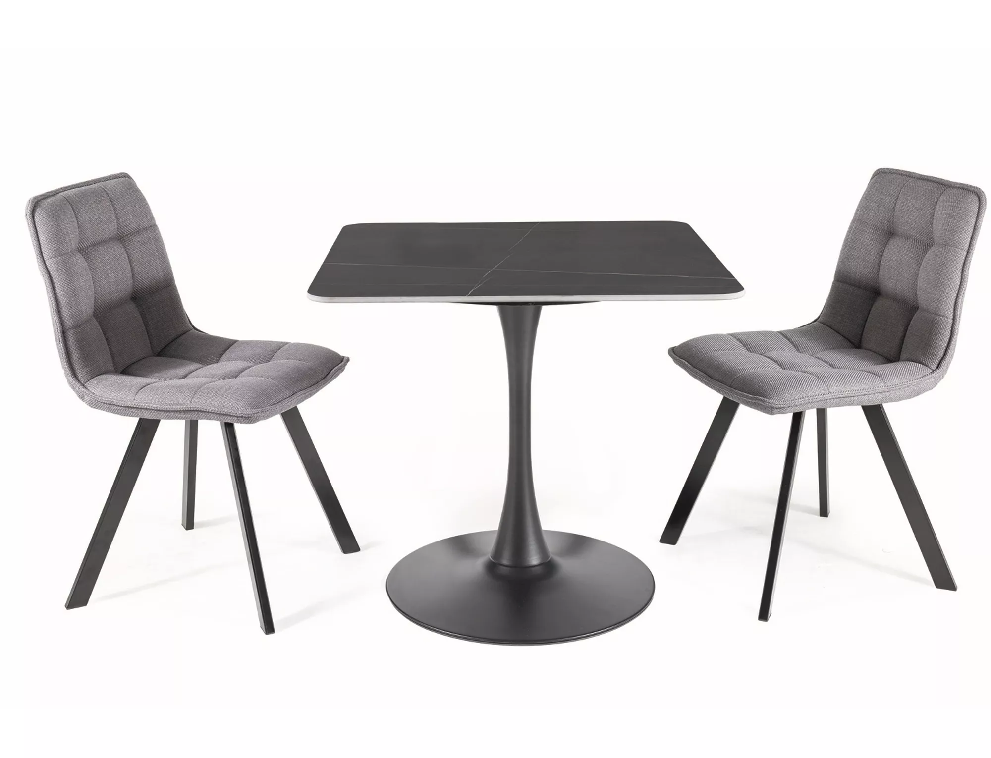 Jedálenský stôl ESPERO II MATNÝ ČIERNA/ČIERNA 80X80