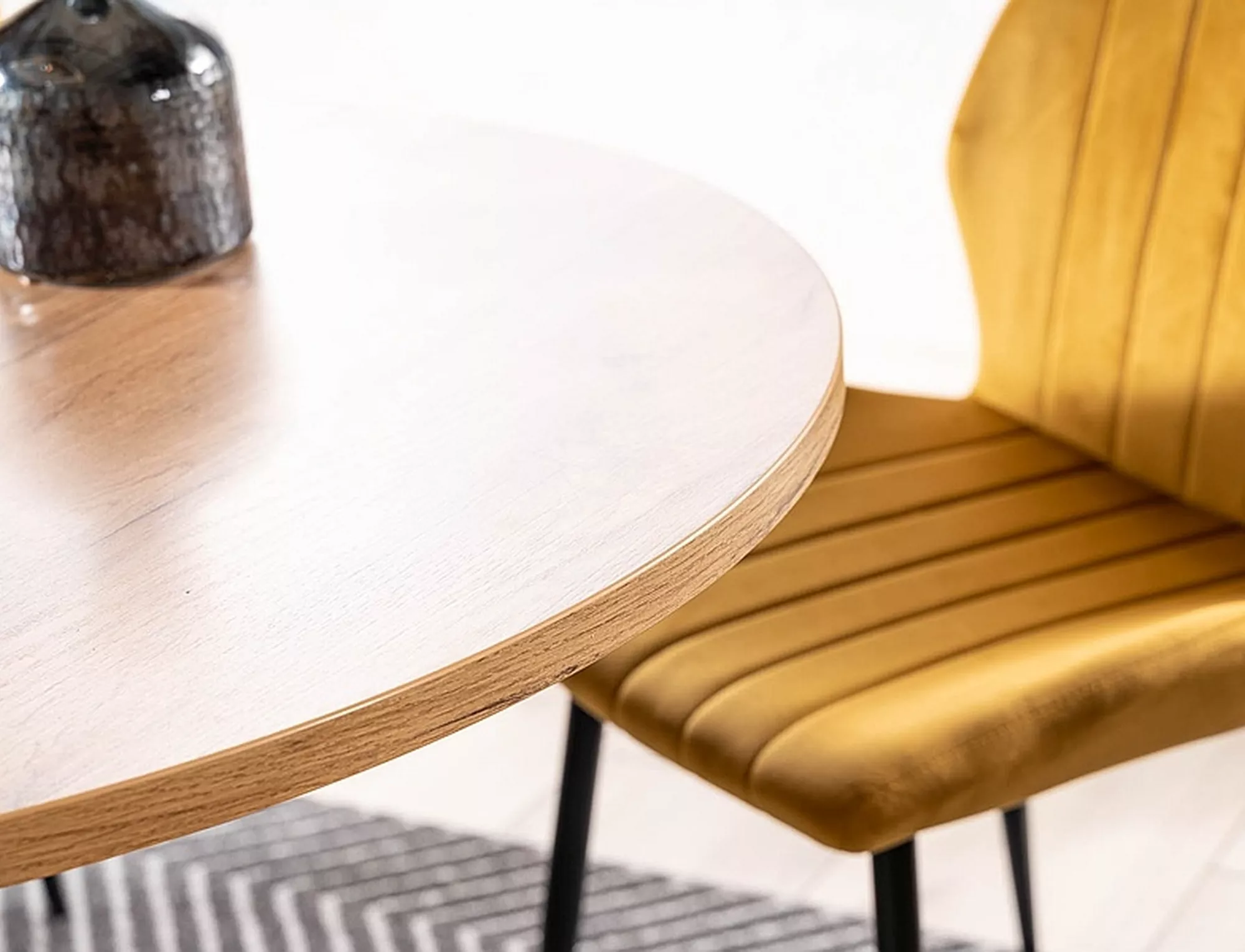 GASTON jedálenský stôl, dub artisan/ČIERNA 100(135)X100 - NA SKLADE!