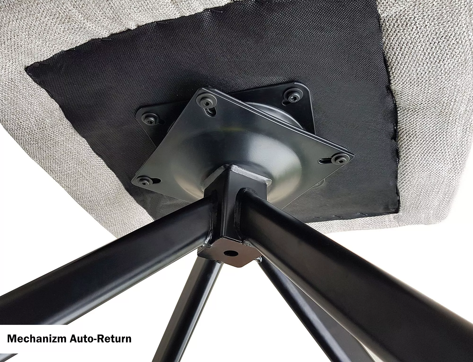 Jedálenská stolička NOTTI BREGO, ČIERNY RÁM / TM. ŠEDÁ 18