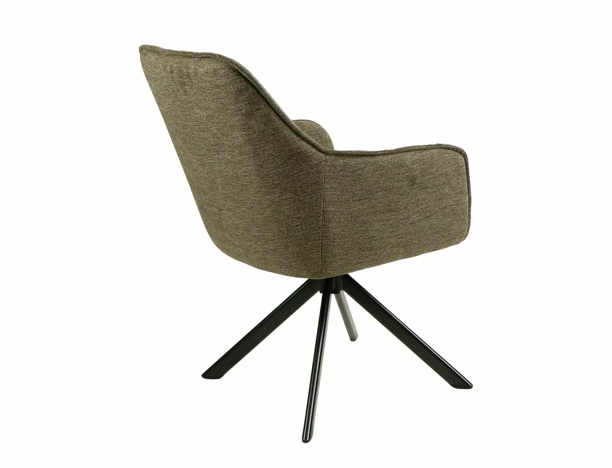 Jedálenská stolička NOTTI BREGO, ČIERNY RÁM / OLIVOVÁ 77