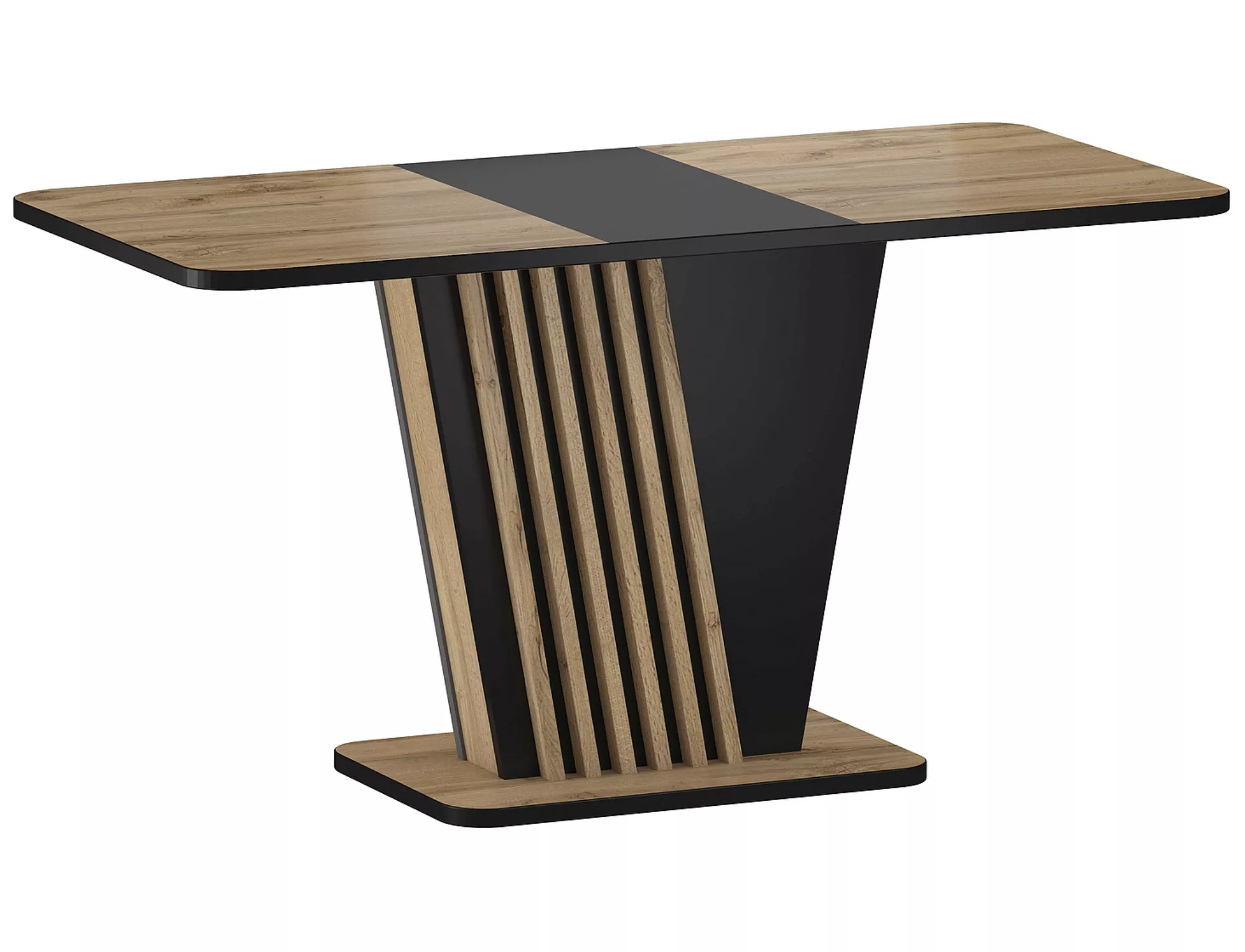 Jedálenský stôl NEVIO, dub artisan / ČIERNA 125(170)X75