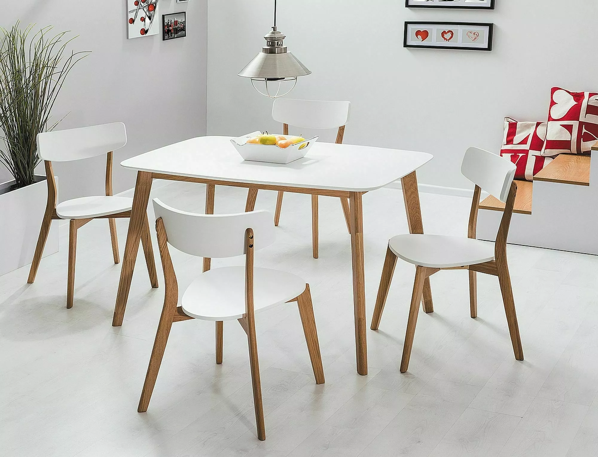 Jedálenský stôl MOSSO I dub-biela