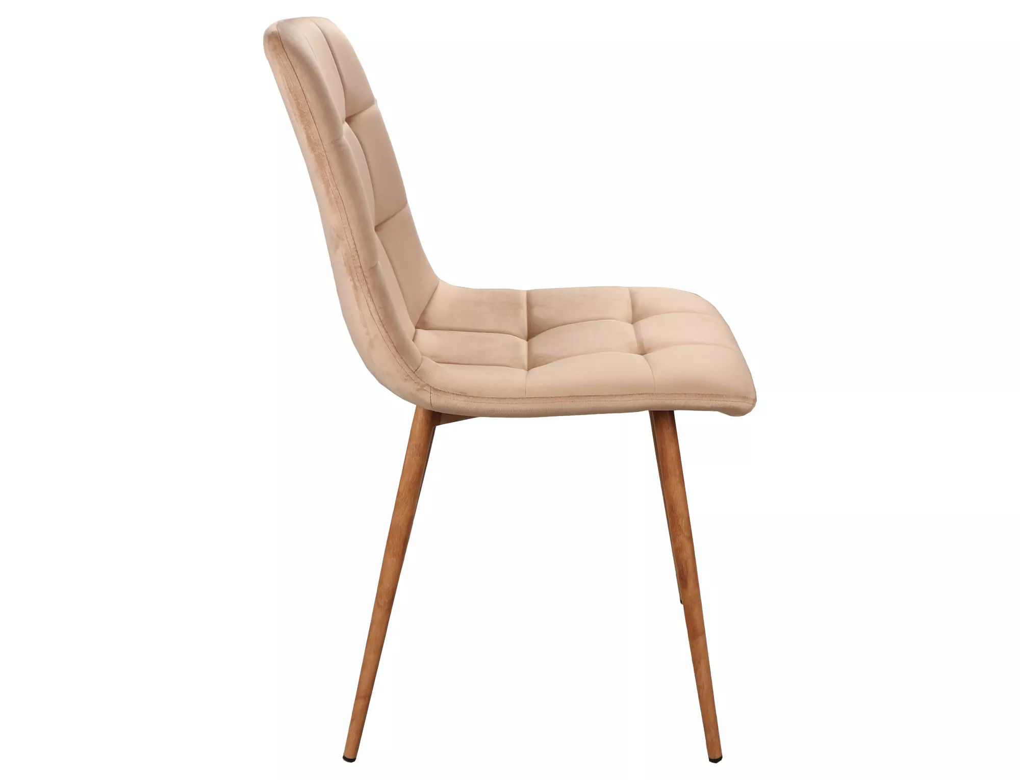 Jedálenská stolička MILA D VELVET, RÁM dub/ BLUVEL BÉŽOVÁ 28