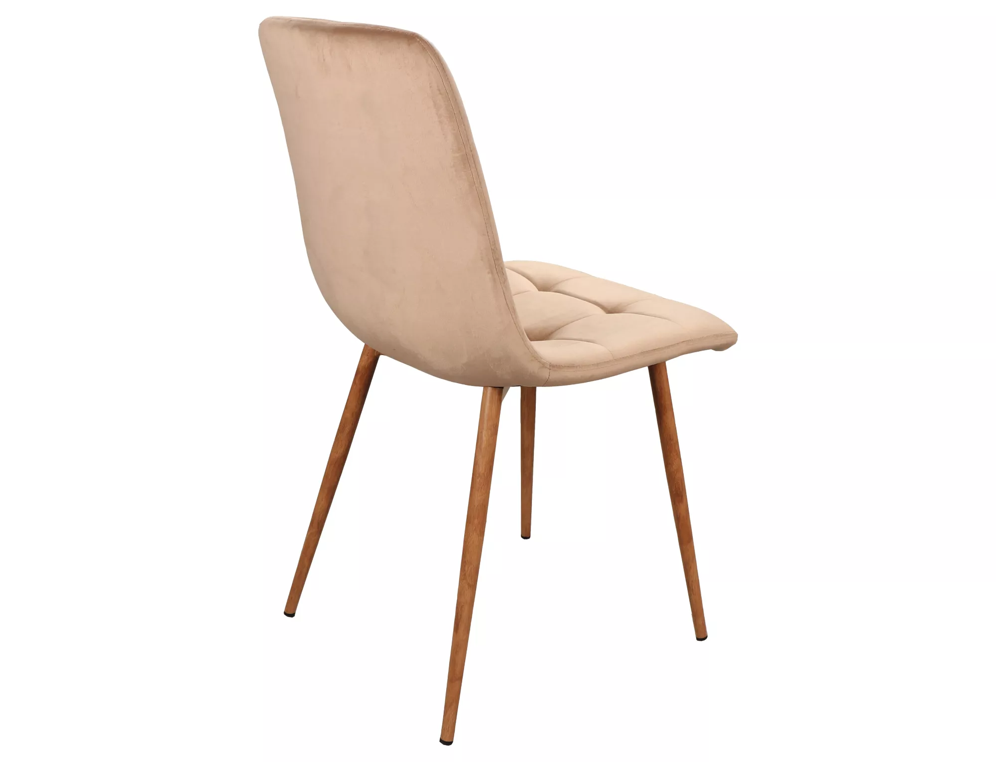 Jedálenská stolička MILA D VELVET, RÁM dub/ BLUVEL BÉŽOVÁ 28