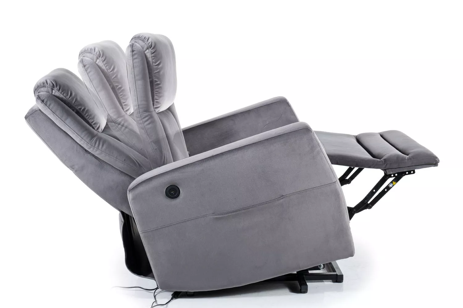 Polohovacie kreslo  ADONIS (funkcia vstávania) VELVET ŠEDÁ BLUVEL 14
