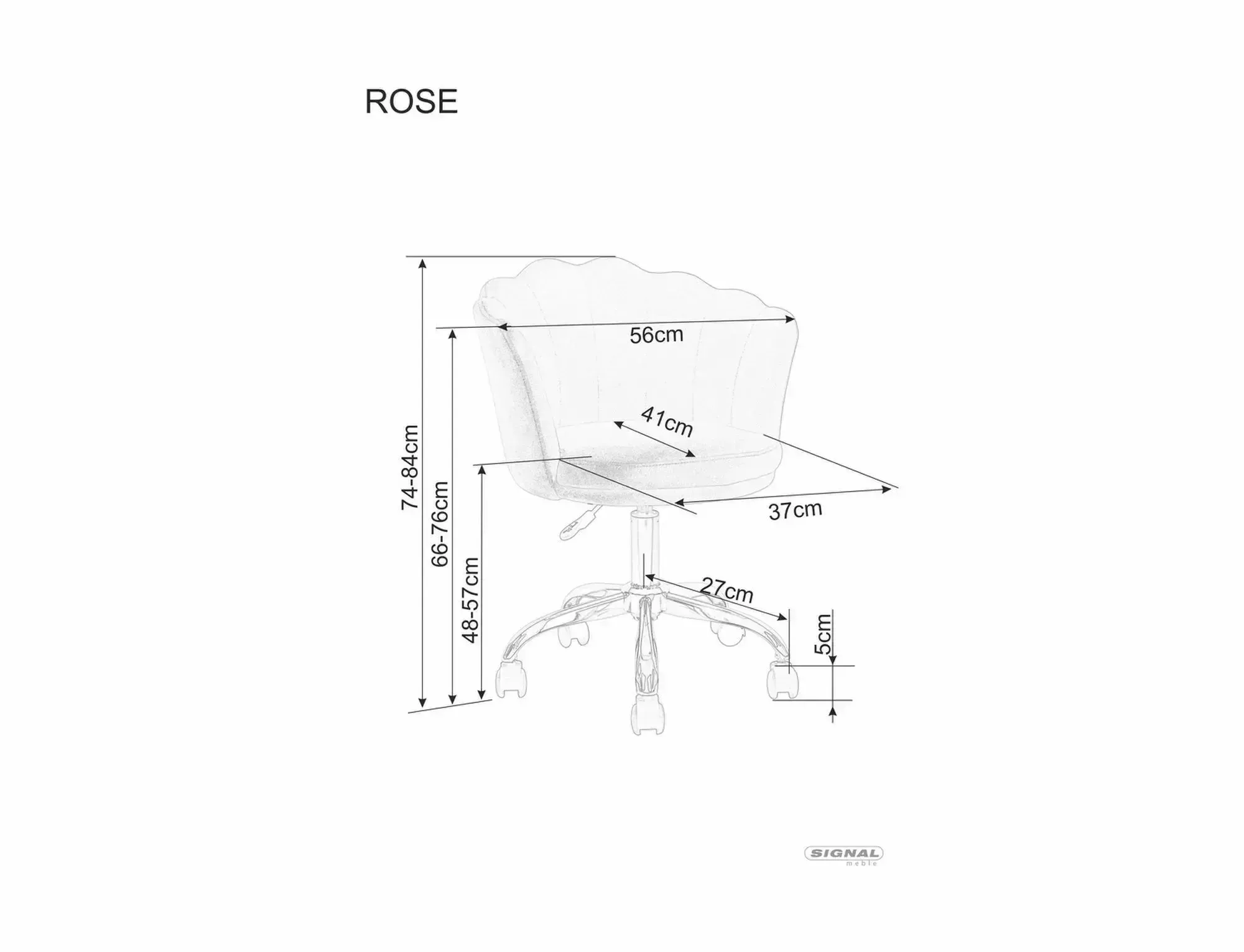 ROSE VELVET kancelárske kreslo, SIVÁ BLUVEL 14