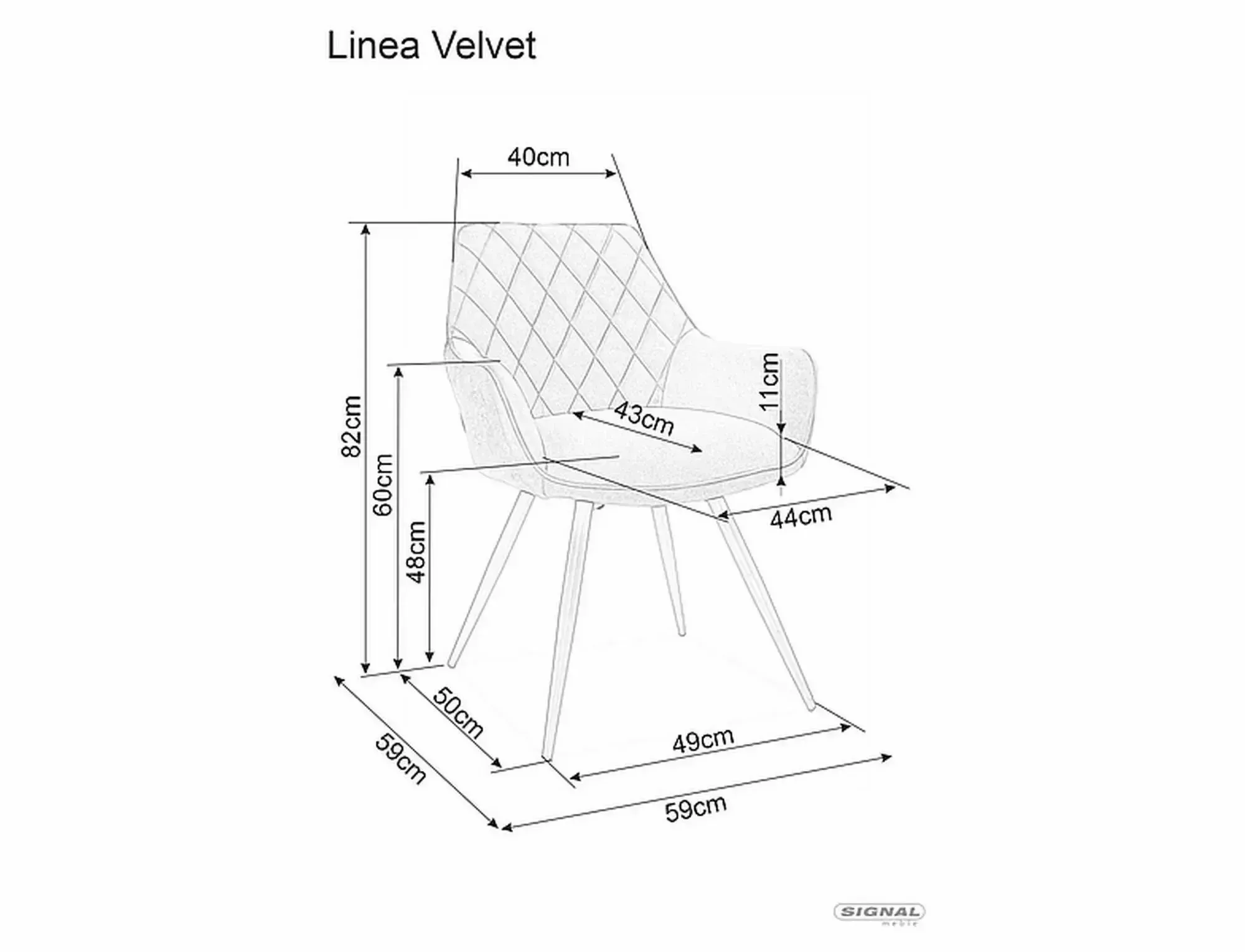 LINEA VELVET jedálenská stolička, ČIERNY RÁM/SIVÁ BLUVEL 14