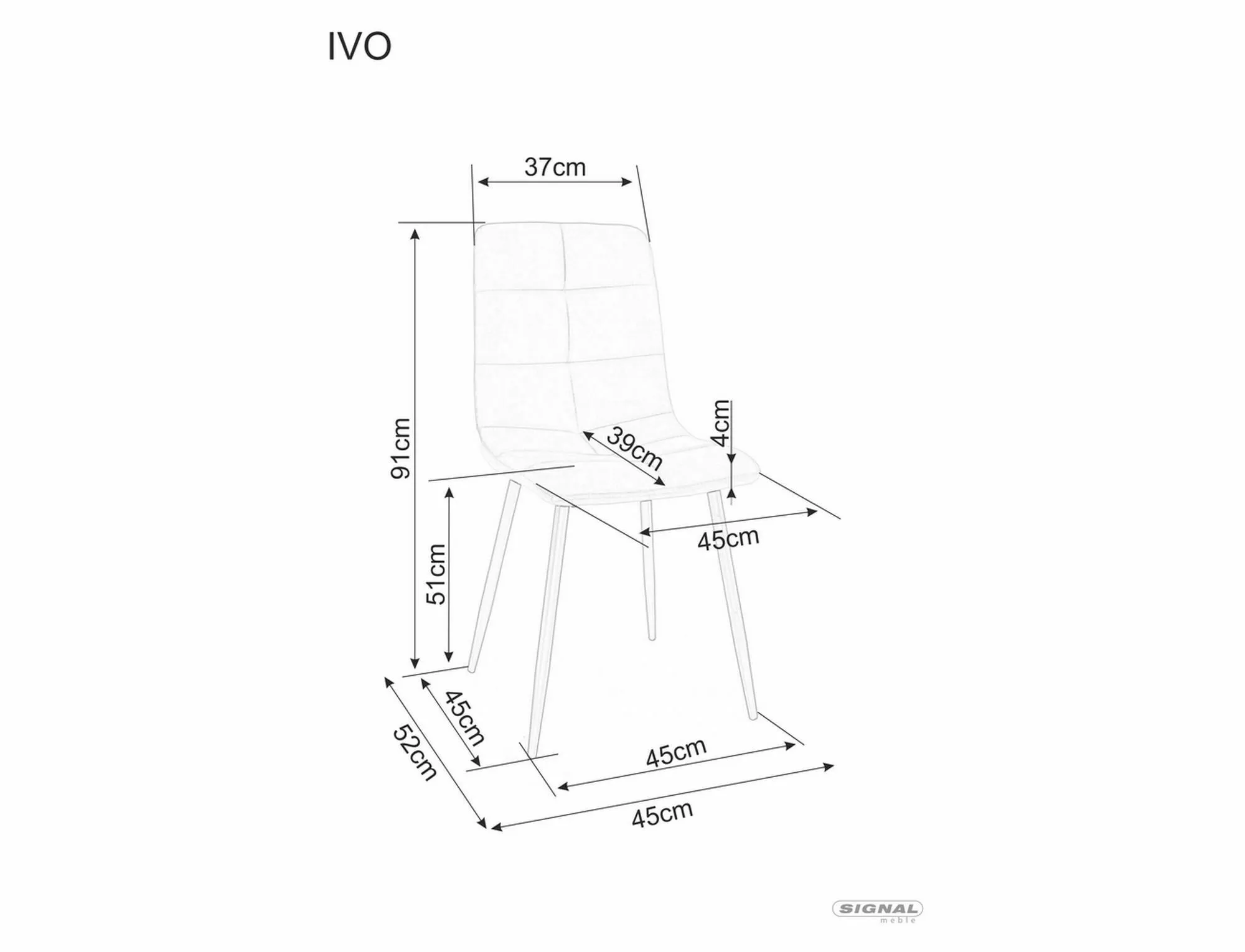 IVO VELVET jedálenská stolička, čierny rám/TM. BLUVEL BÉŽOVÁ 40