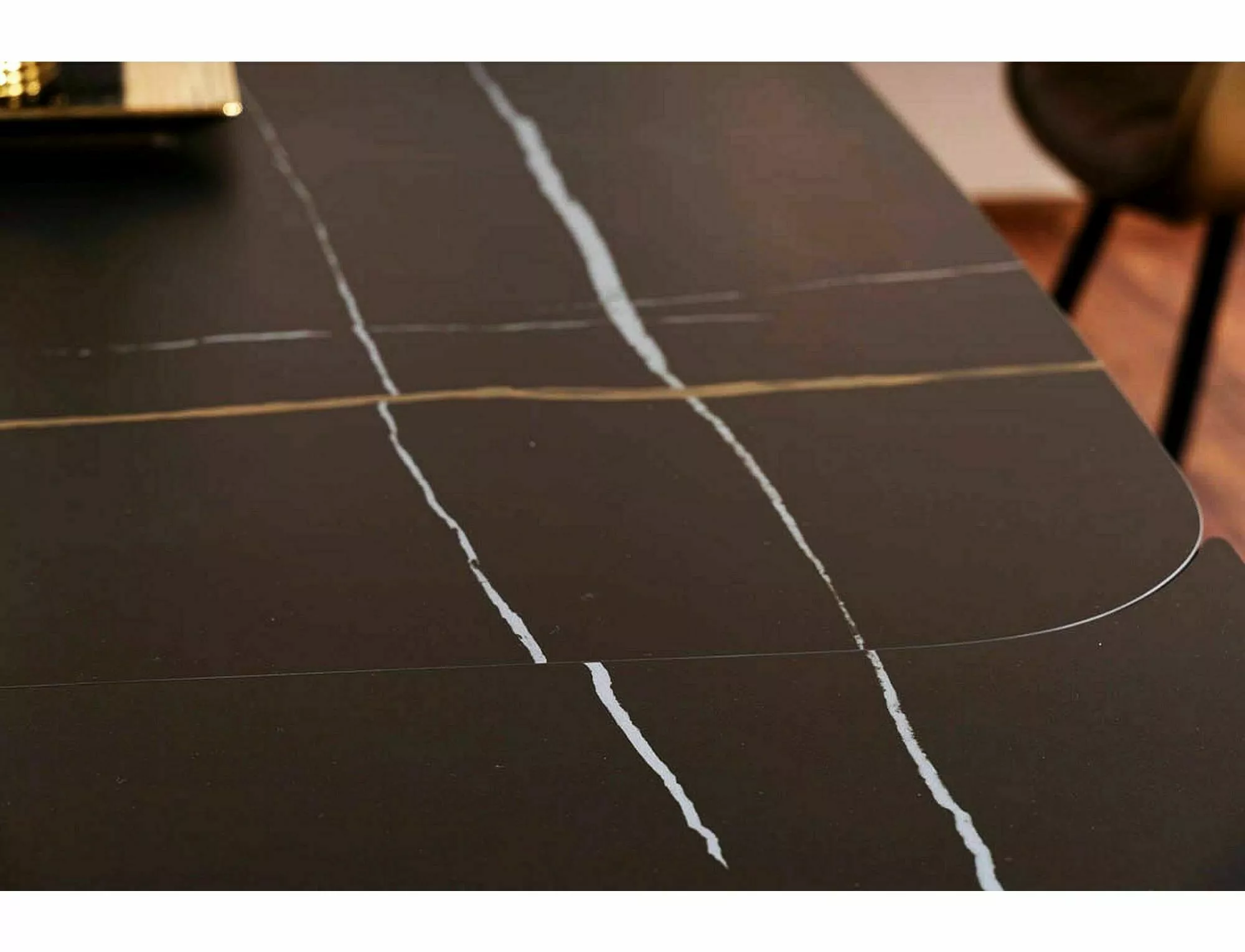 Jedálenský stôl INFINITY CERAMIC ČIERNA AZARIO ČIERNA/MAT ČIERNA 160(240)X95