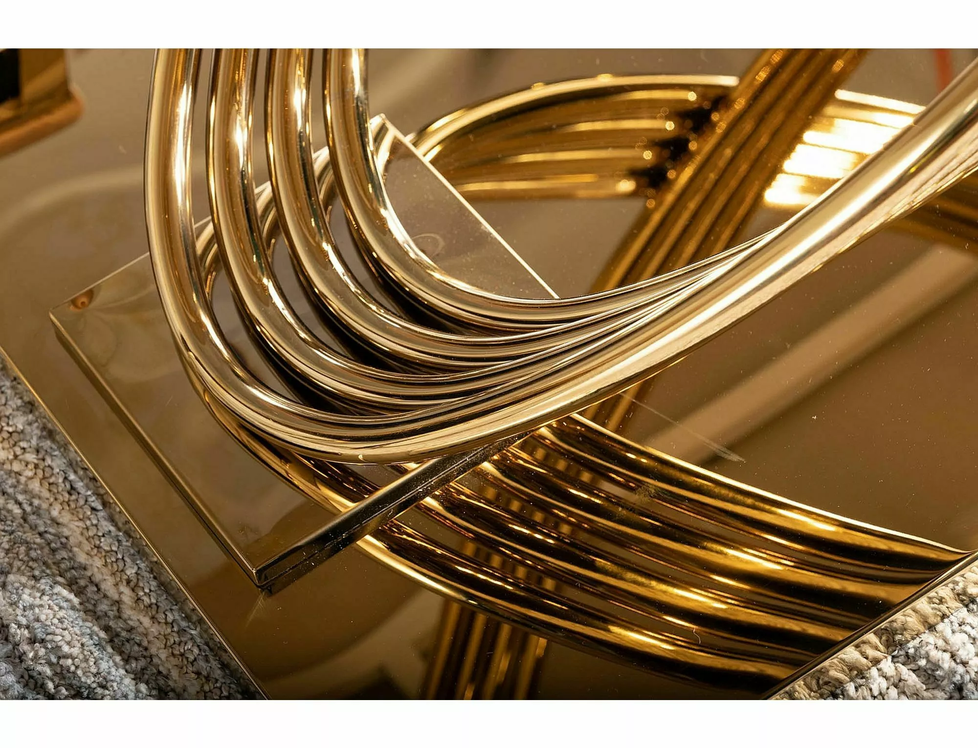 Jedálenský stôl HERMES BIELY (MRAMOROVÝ EFEKT)/ZLATÝ 160X90