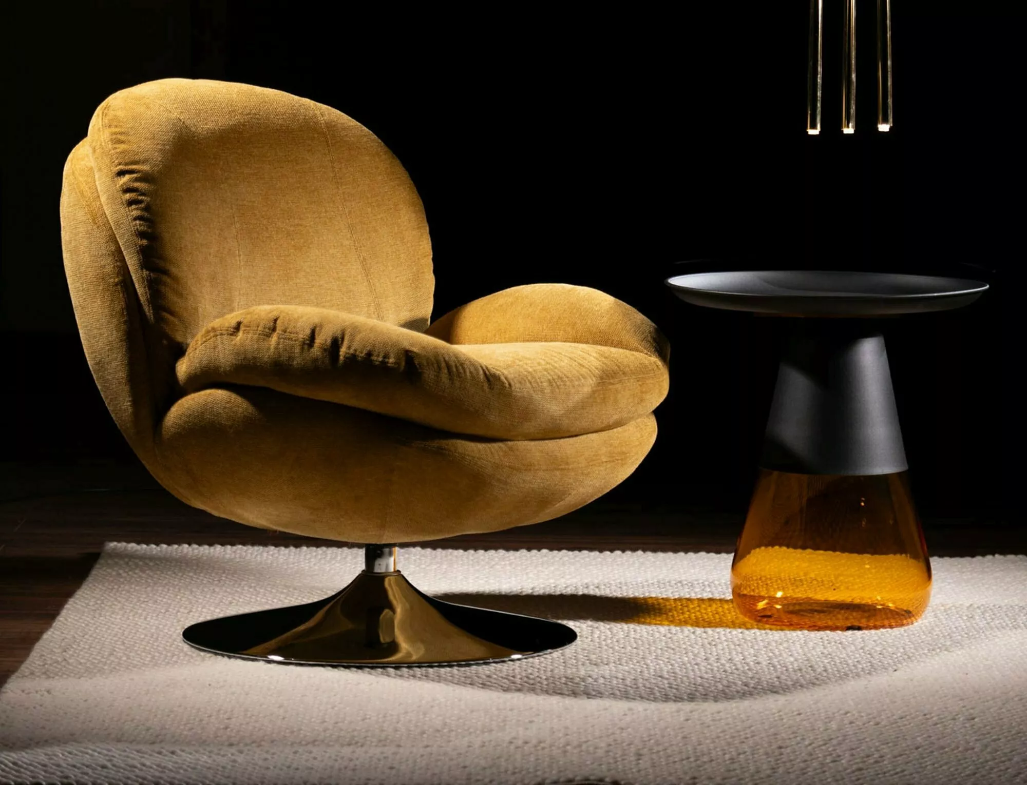 BRIGITTE BREGO kreslo, curry 68/chróm