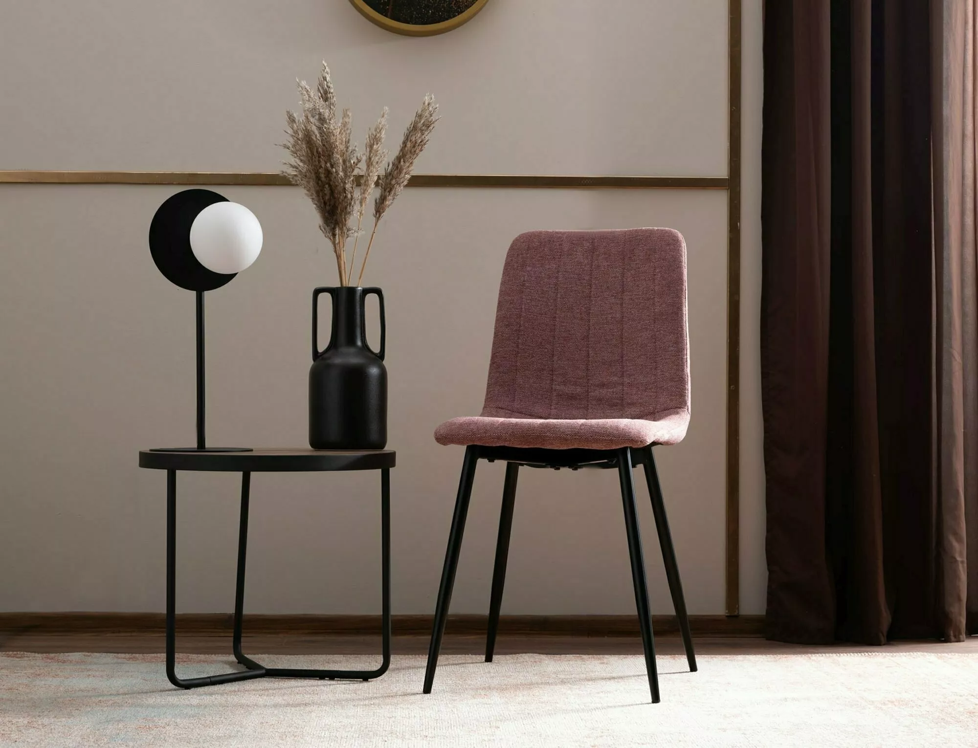 Konferenčný stolík DEMETER II orech / čierny (Zostava)