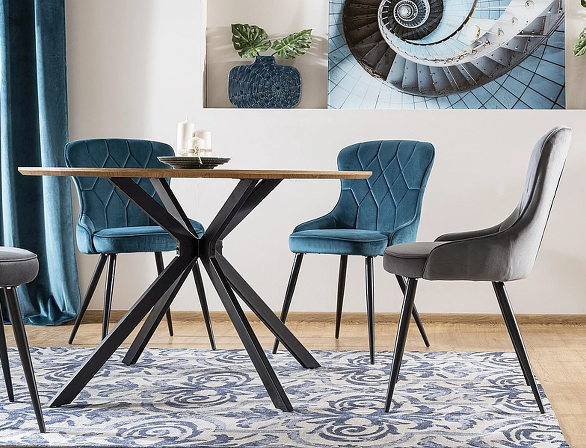 Stôl ASTER dub/čierna konštrukcia FI 120